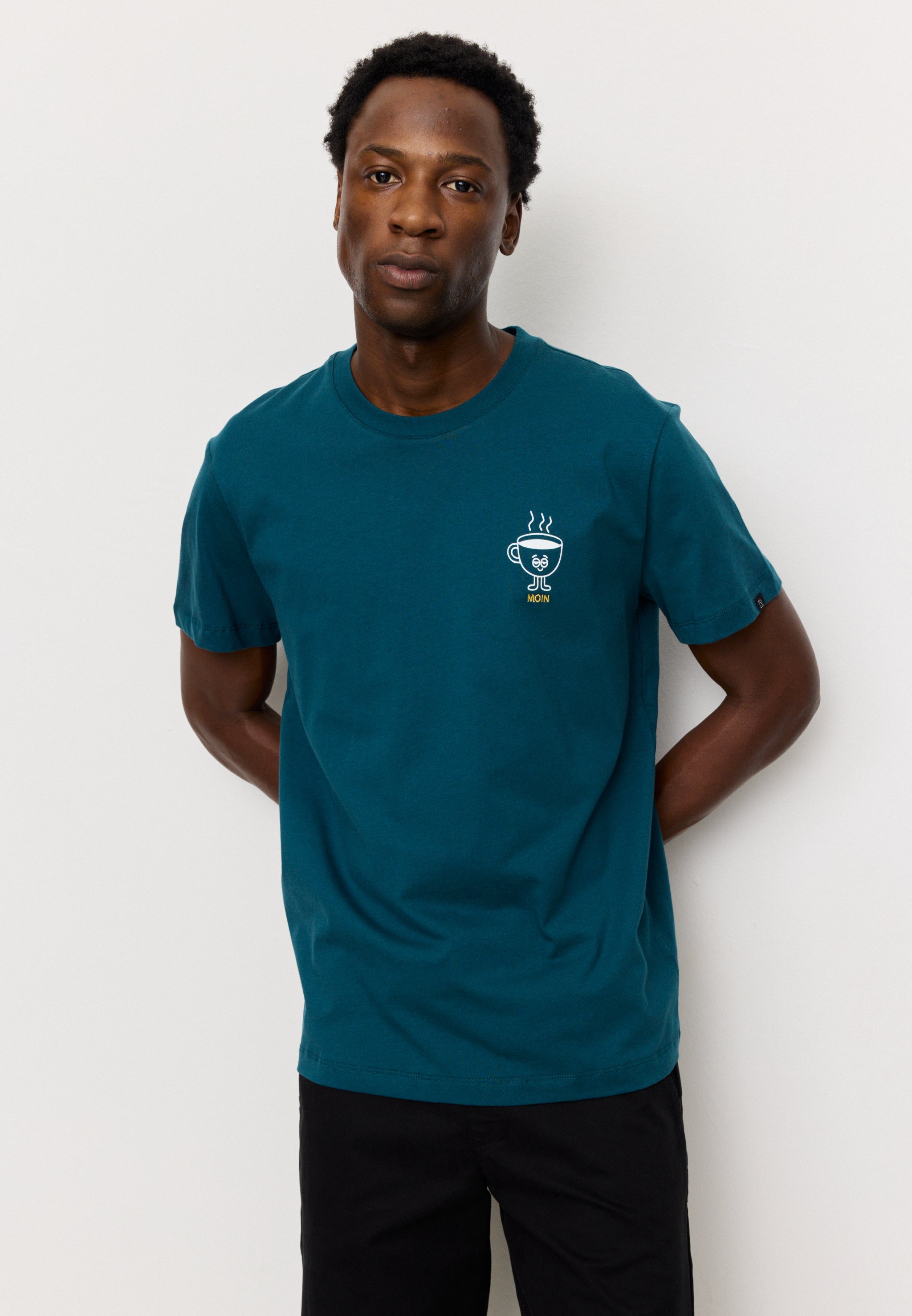 Recolution Agave Moin t-shirt deep teal cotone bio