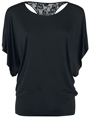 Gothicana by EMP t-shirt nera pizzo cotone