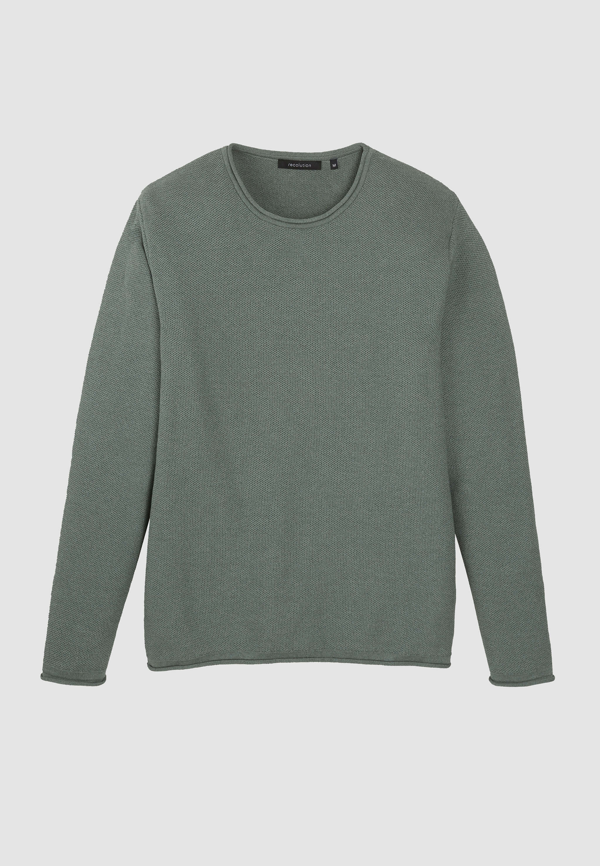 Recolution Eukalyptus maglione uomo green effetto melange
