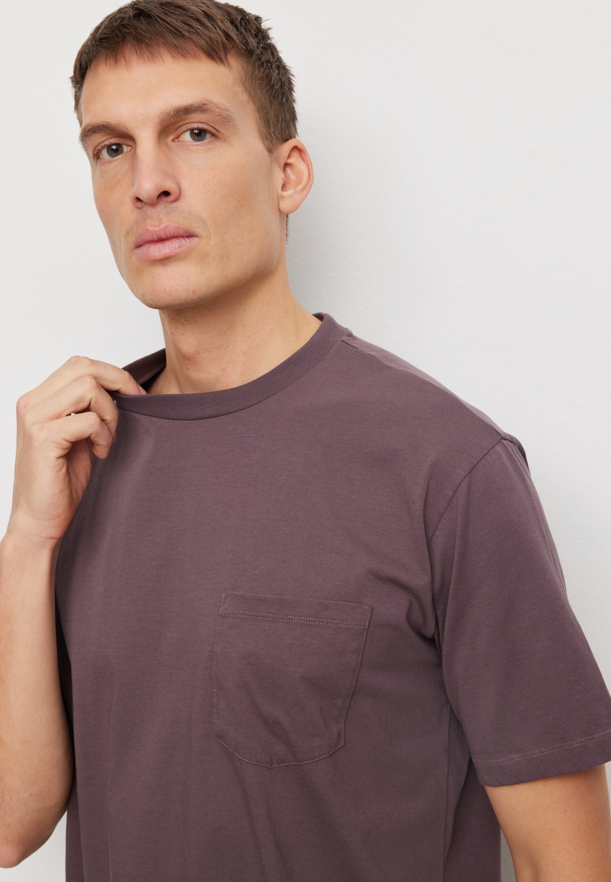 Recolution Aposeris Pocket maglietta uomo viola scuro bio