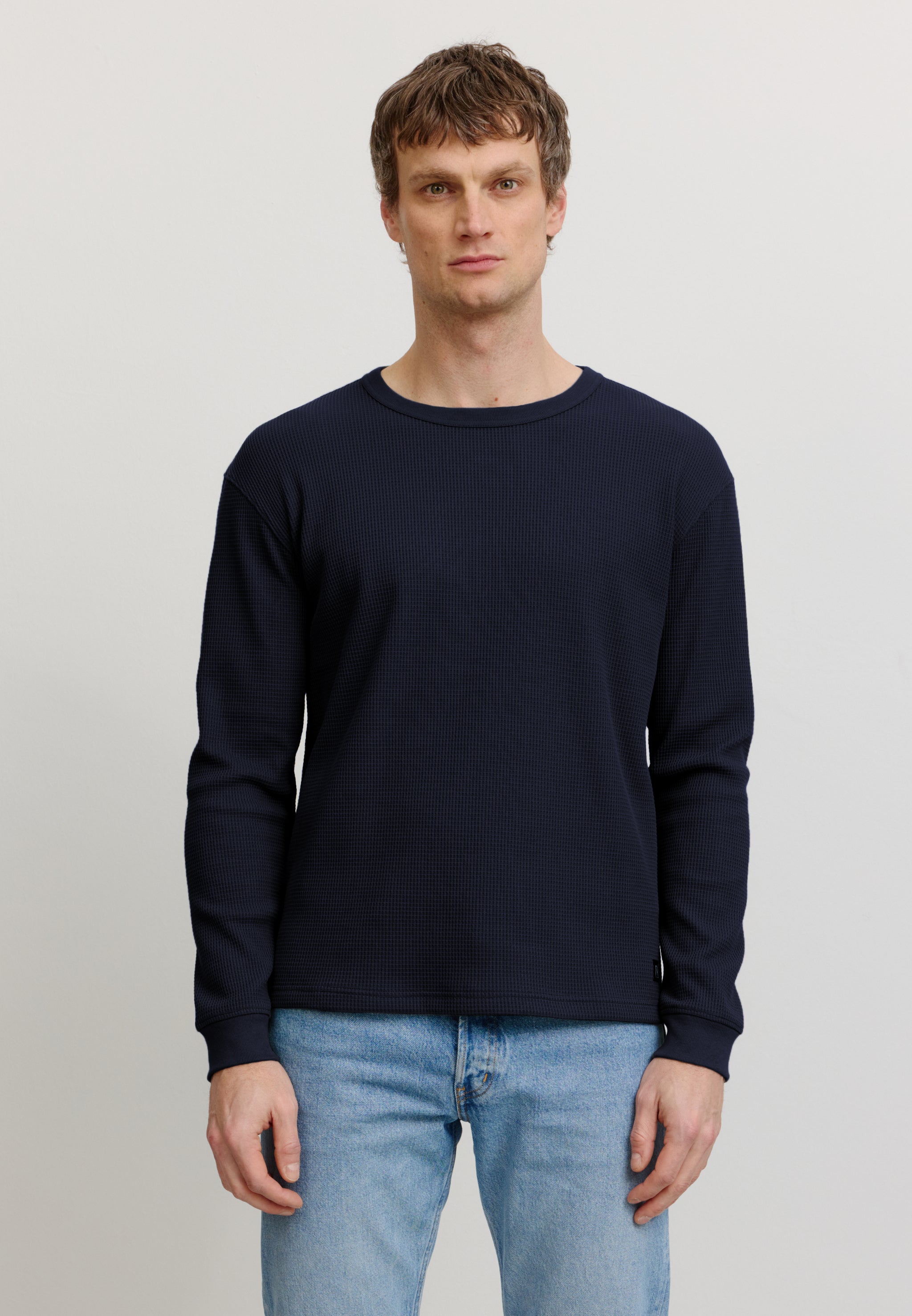 Recolution Larkspur longsleeve cotone bio blu navy