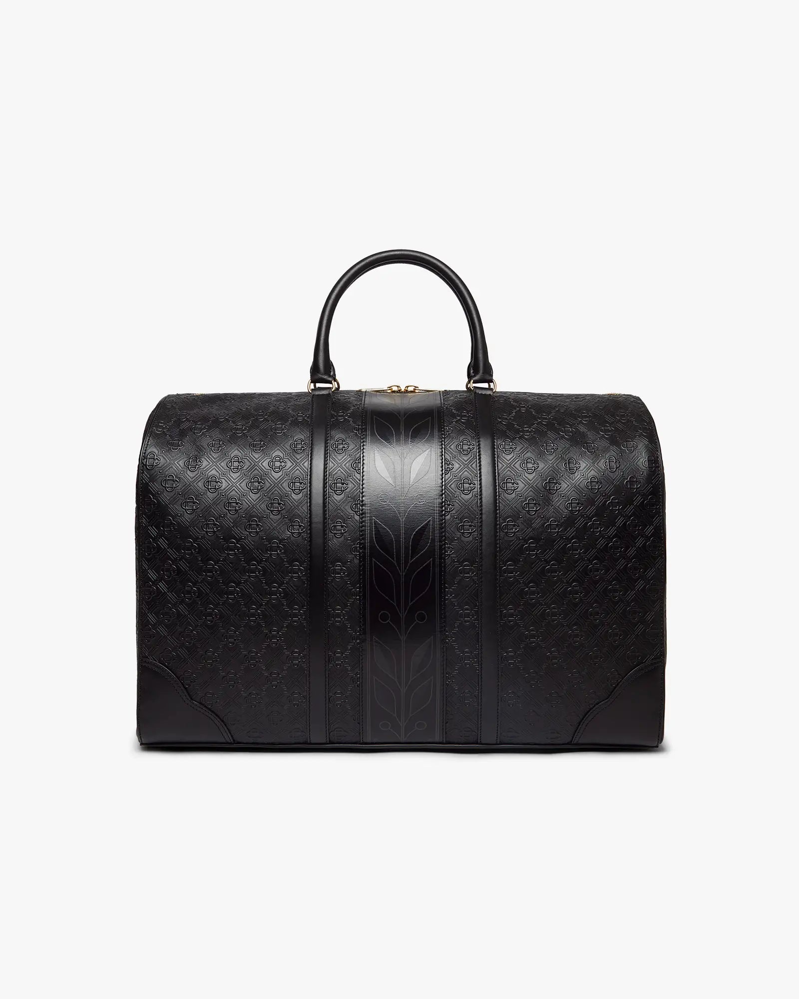 Casablanca Monogram Borsa Weekender Nera Pelle