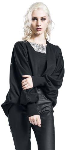 Gothicana by EMP Cardigan Nero Maniche a Pipistrello Donna
