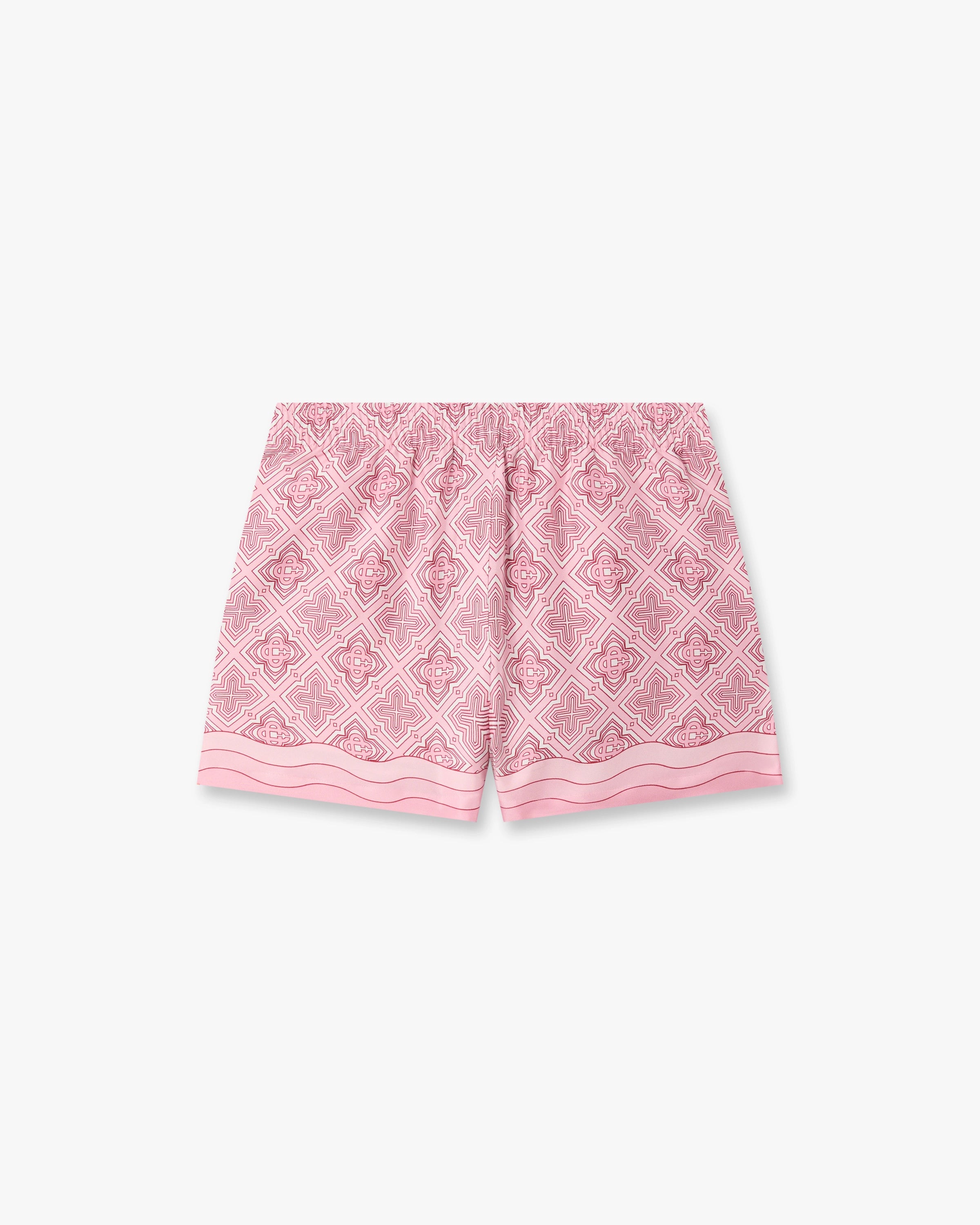 Casablanca Radiating Monogram Shorts rosa seta