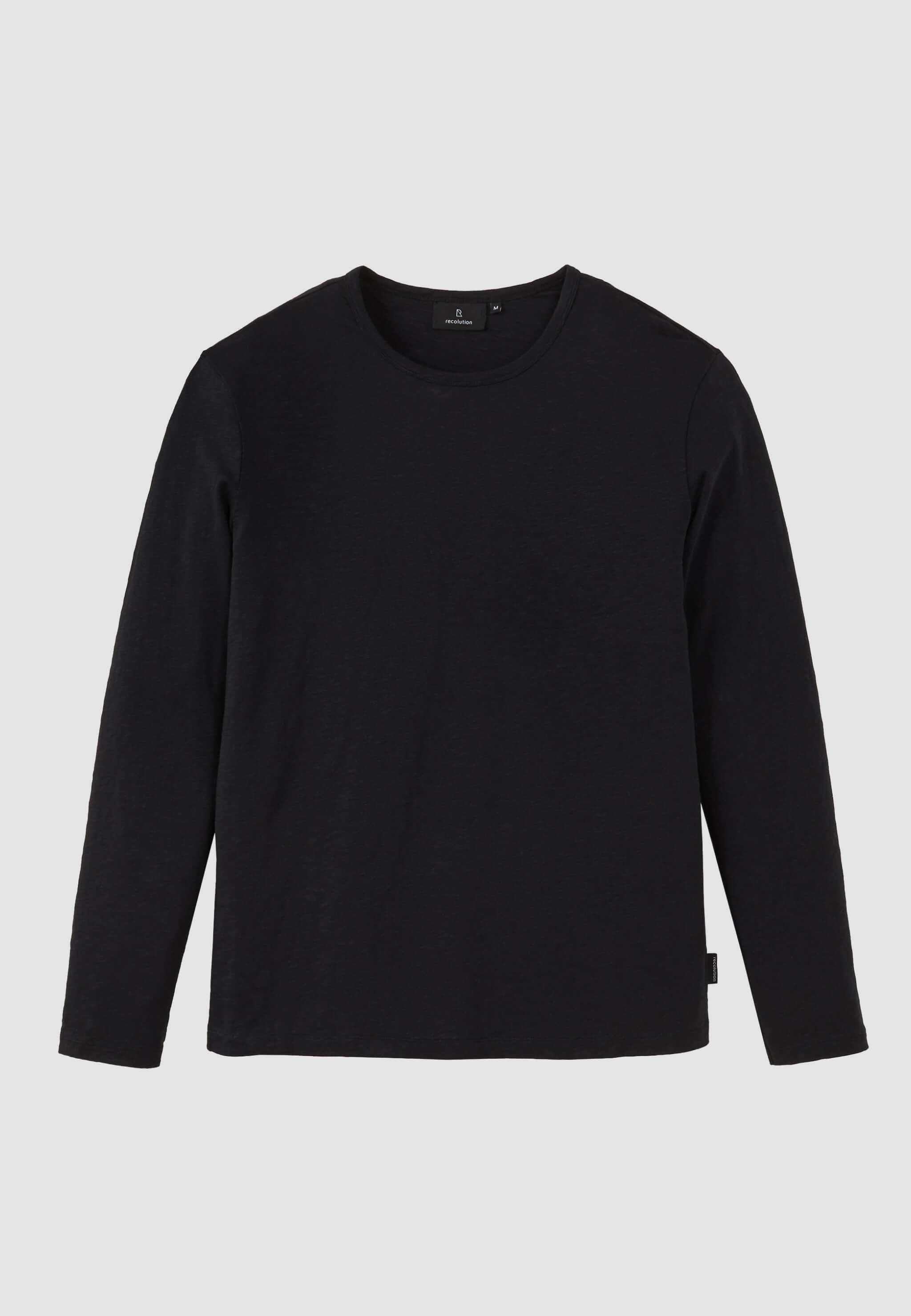 Recolution MACA maglia maniche lunghe nero cotone bio