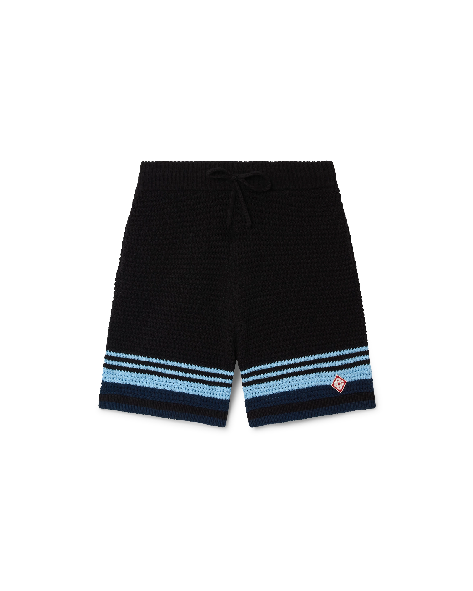 Casablanca Tennis shorts crochet nero cotone