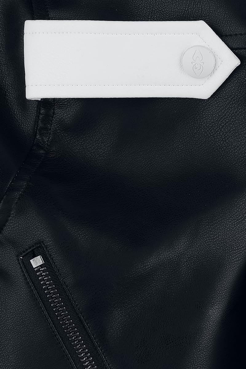 Gothicana by EMP Biker giacca S ecopelle bianca e nera