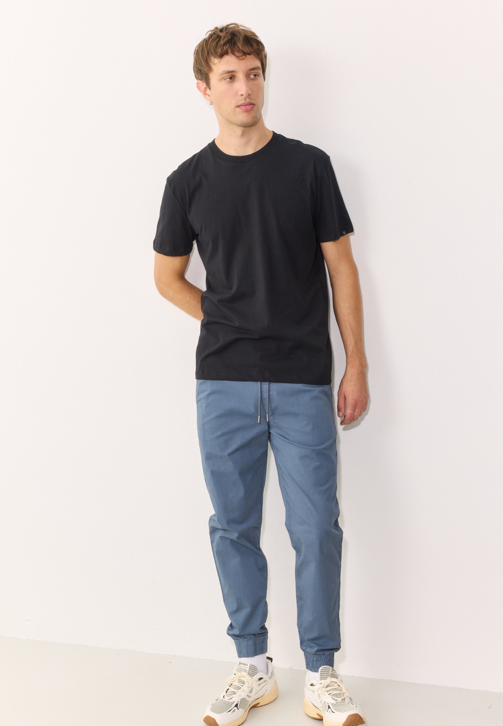 Recolution Musa pantalone chino azzurro polvere elastico