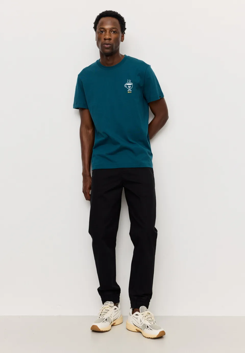 Recolution Agave Moin t-shirt deep teal cotone bio