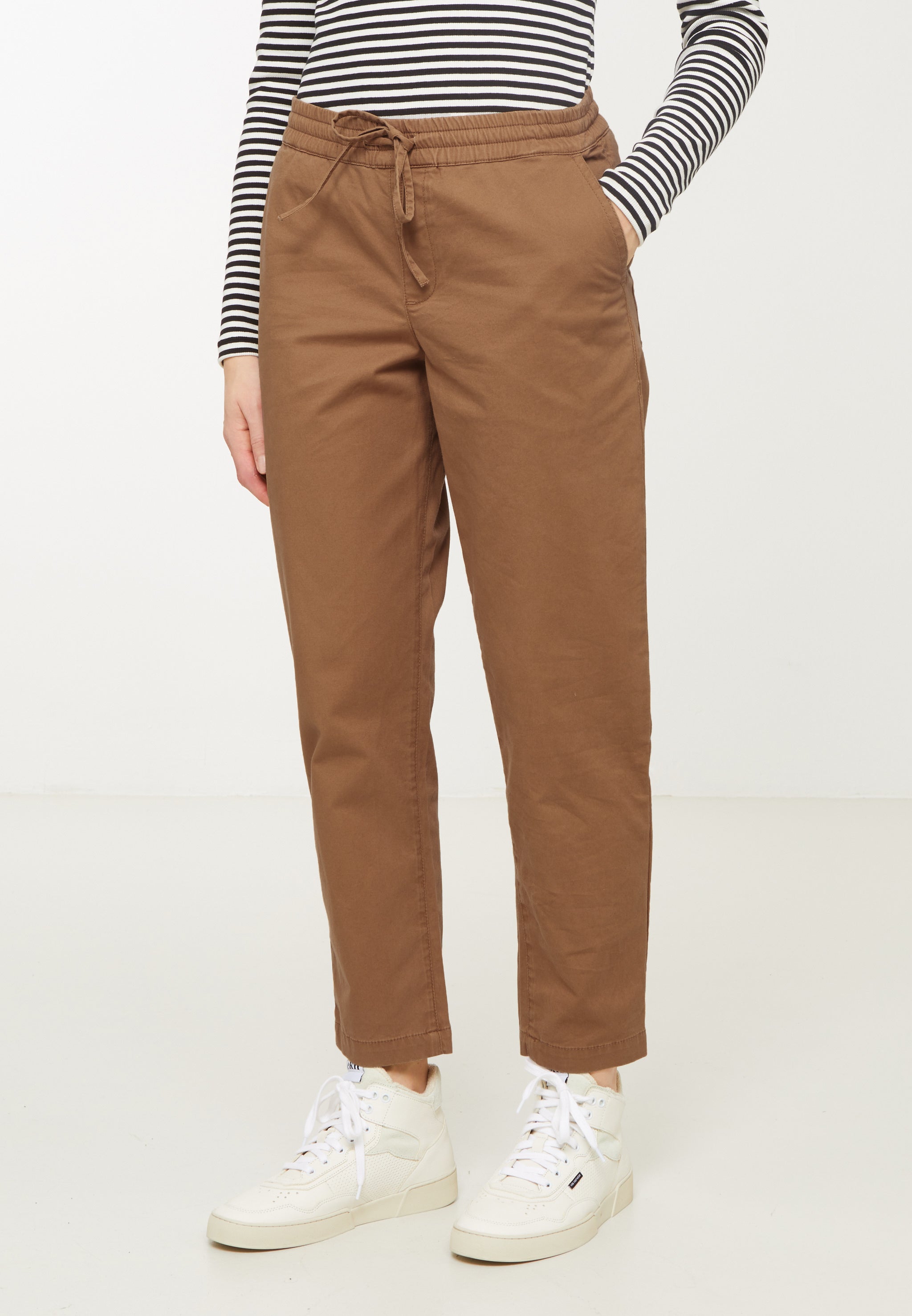Recolution Kale pantaloni chino marrone cotone bio