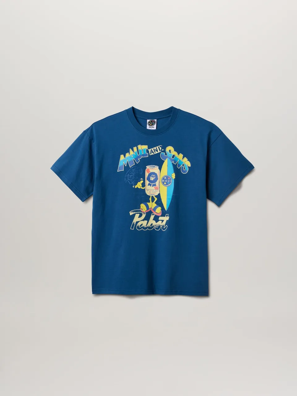 Maui and Sons Surf Pabst t-shirt uomo navy cotone