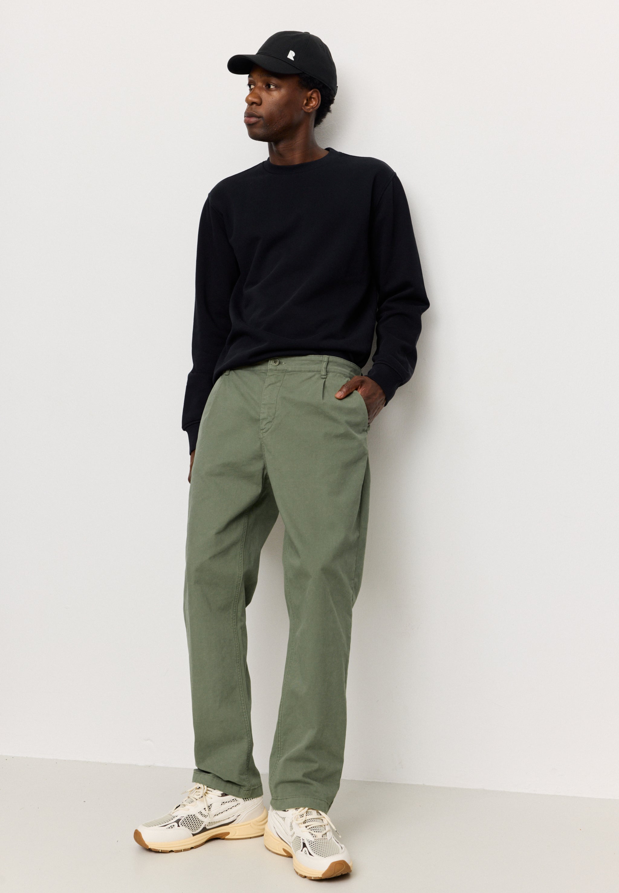 Recolution Oak chino uomo verde oliva elasticizzato