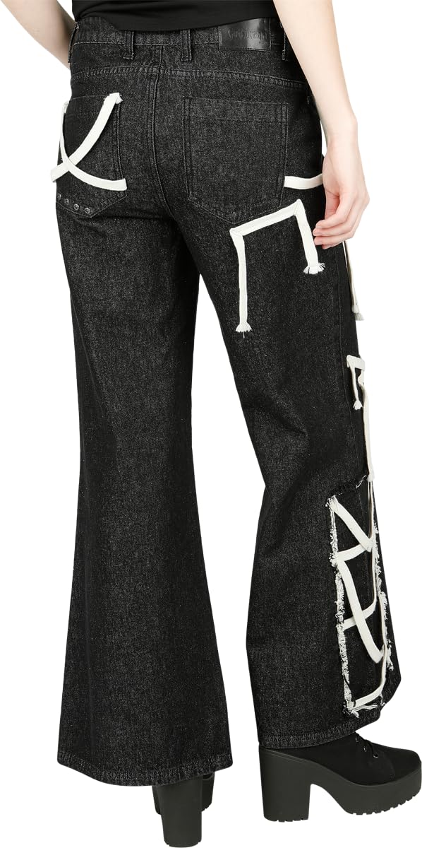 Gothicana by EMP Jeans Donna Neri Flare Coulisse