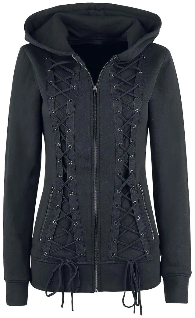 Gothicana by EMP giacca nera cappuccio 5XL gotica