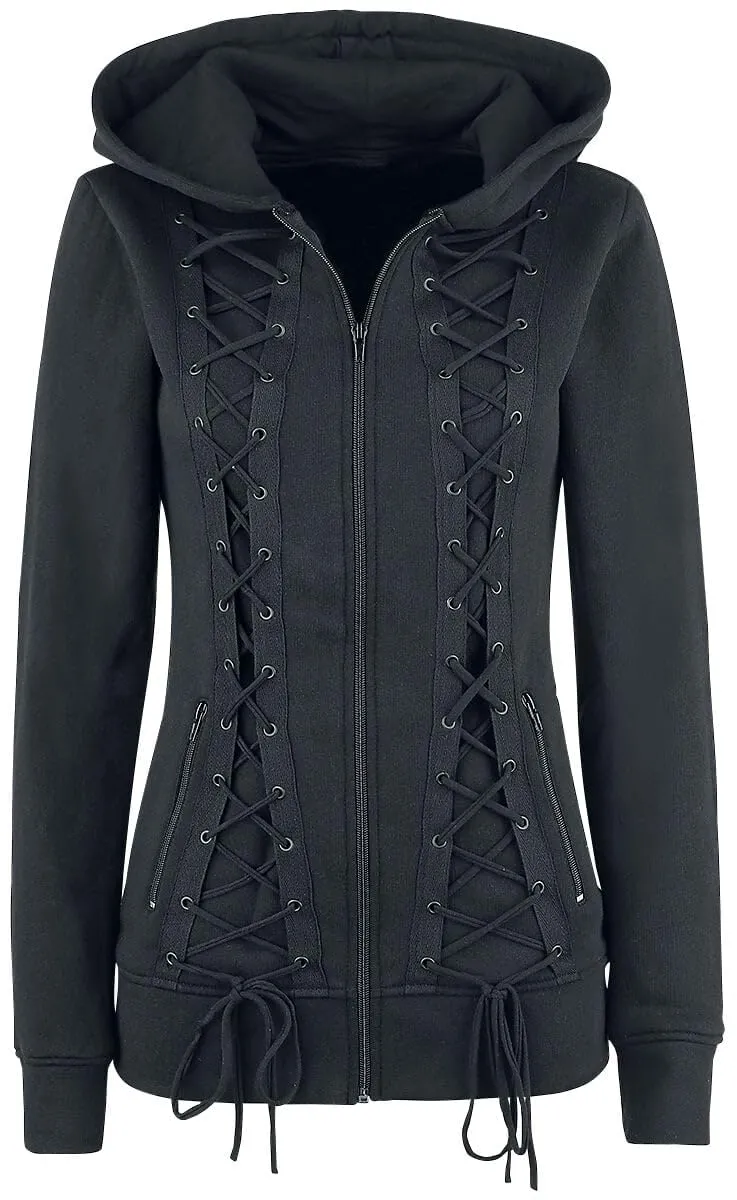 Gothicana by EMP giacca nera cappuccio 5XL gotica
