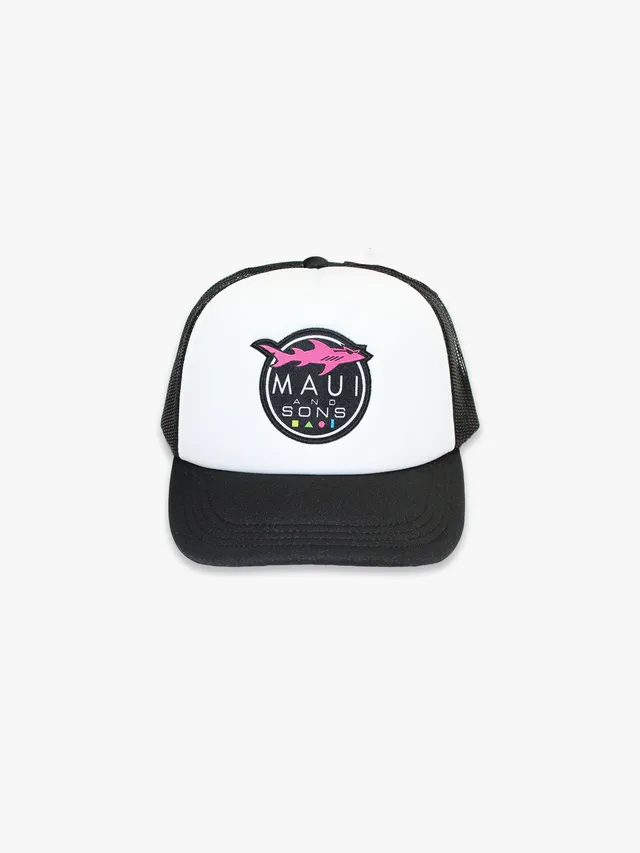 Maui and Sons Shark Logo cappello trucker bambino nero poliestere