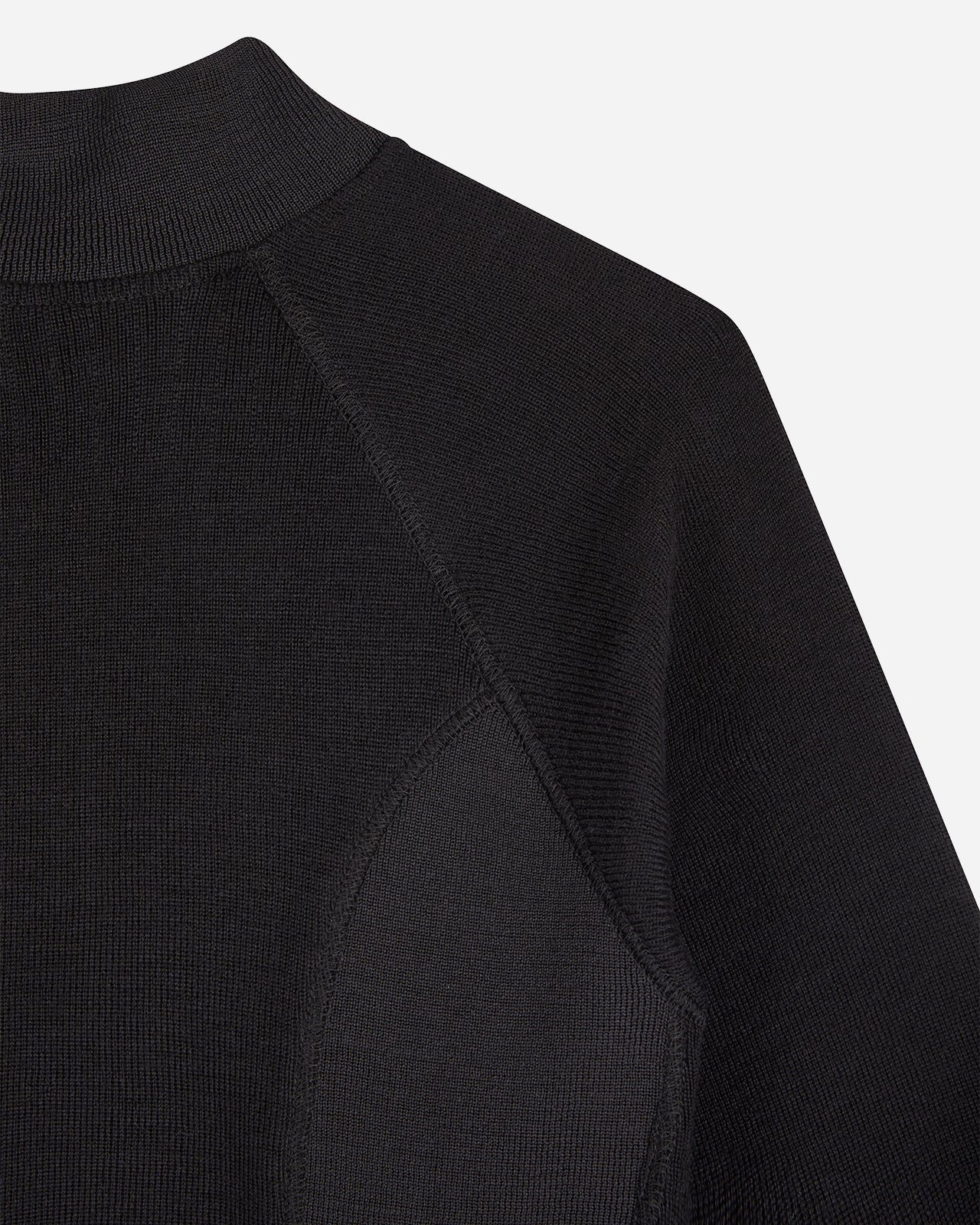 Noskra Wagwan Knitted felpa nera lana full zip