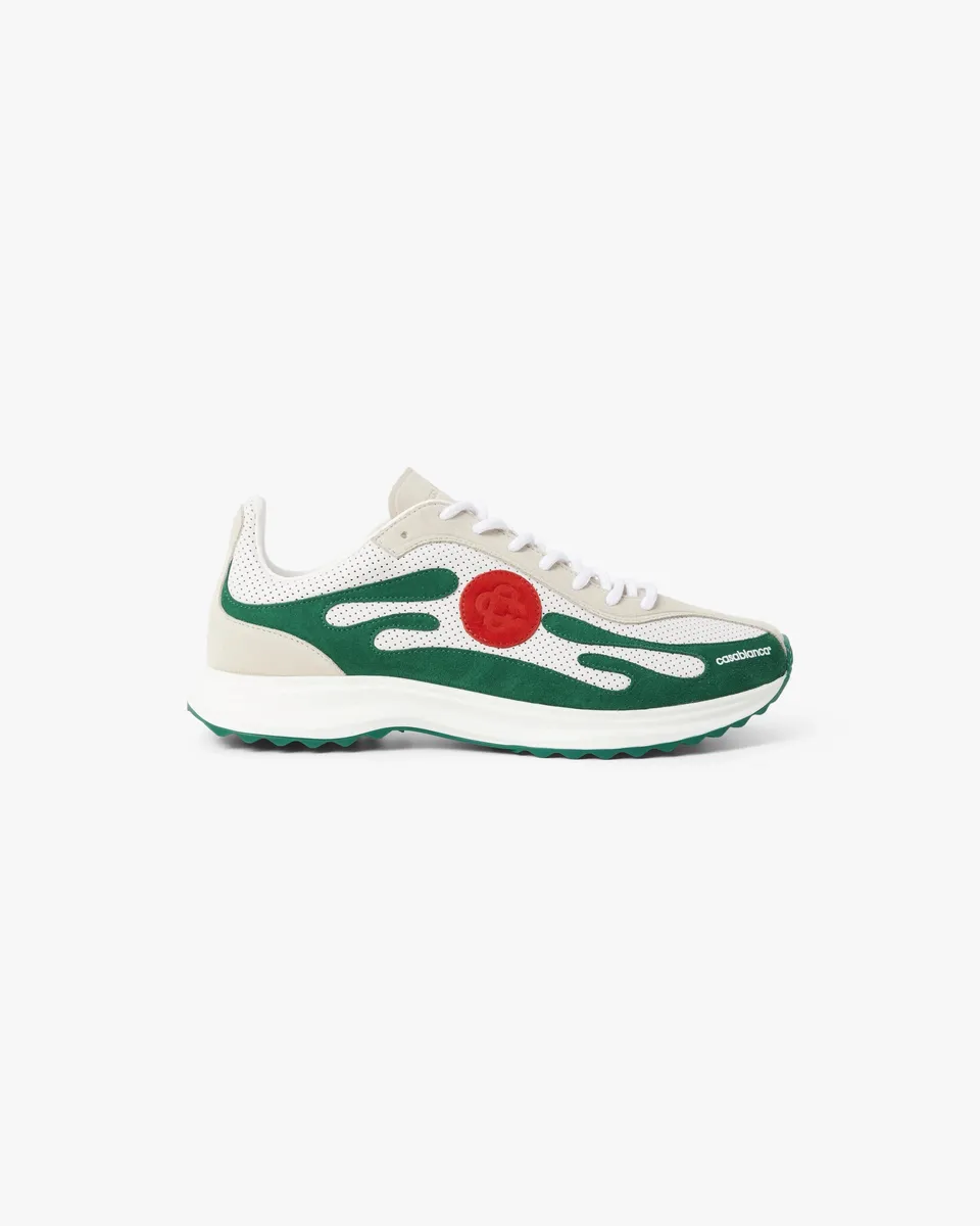 Casablanca Stade sneakers donna bianco verde tessuto