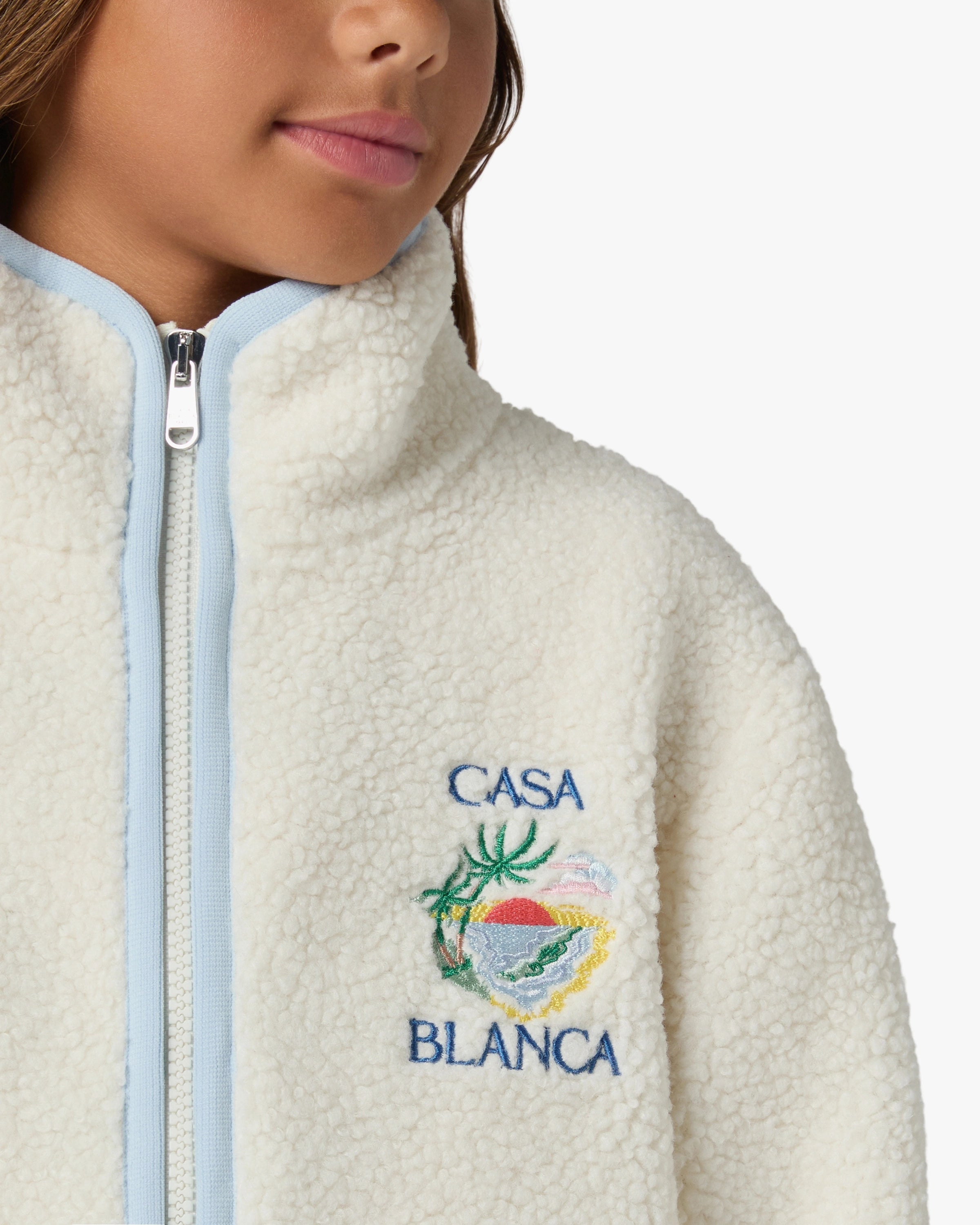 Casablanca Phantasmagoria giacca pile bimbo bianca
