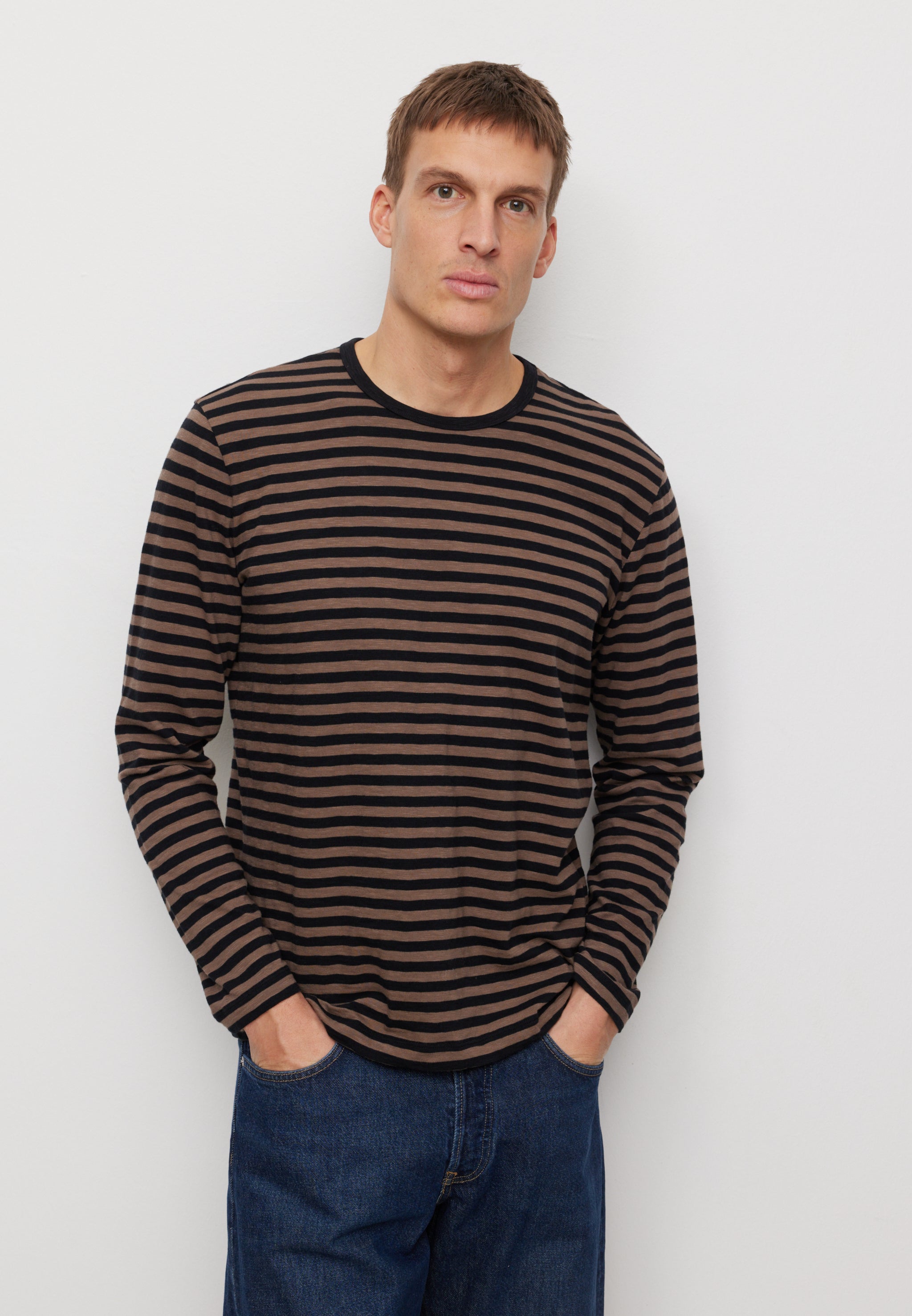 Recolution Maca Stripes maglia marrone righe