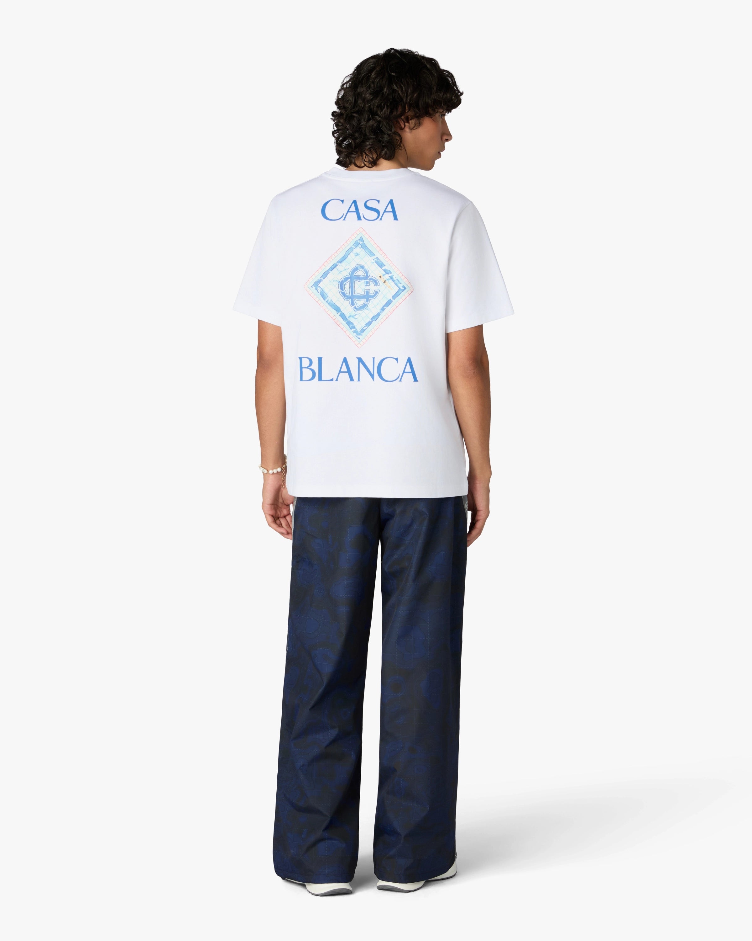 Casablanca Pool t-shirt bianca cotone organico