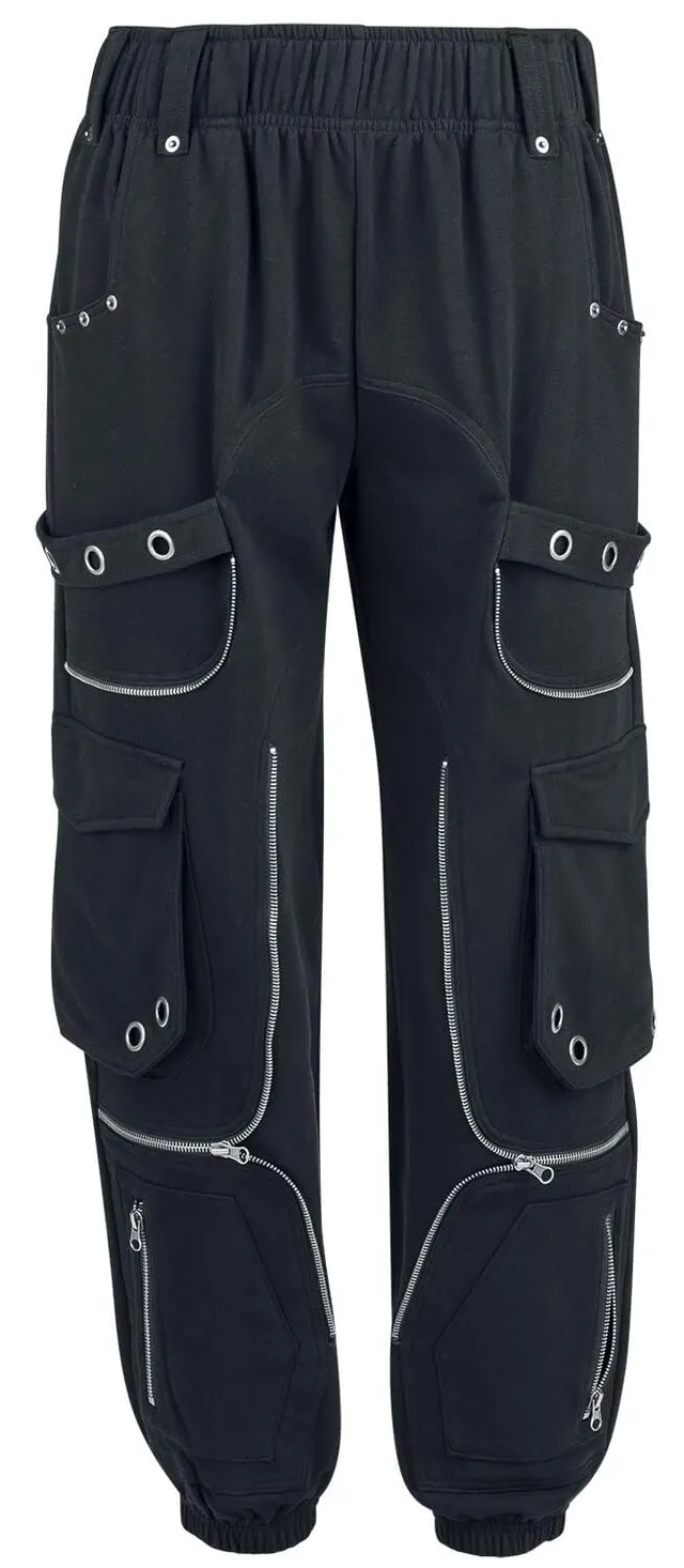 Gothicana by EMP pantaloni donna neri zip taglia L