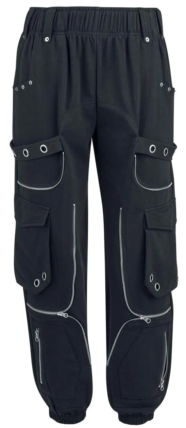 Gothicana by EMP pantaloni donna neri zip taglia L