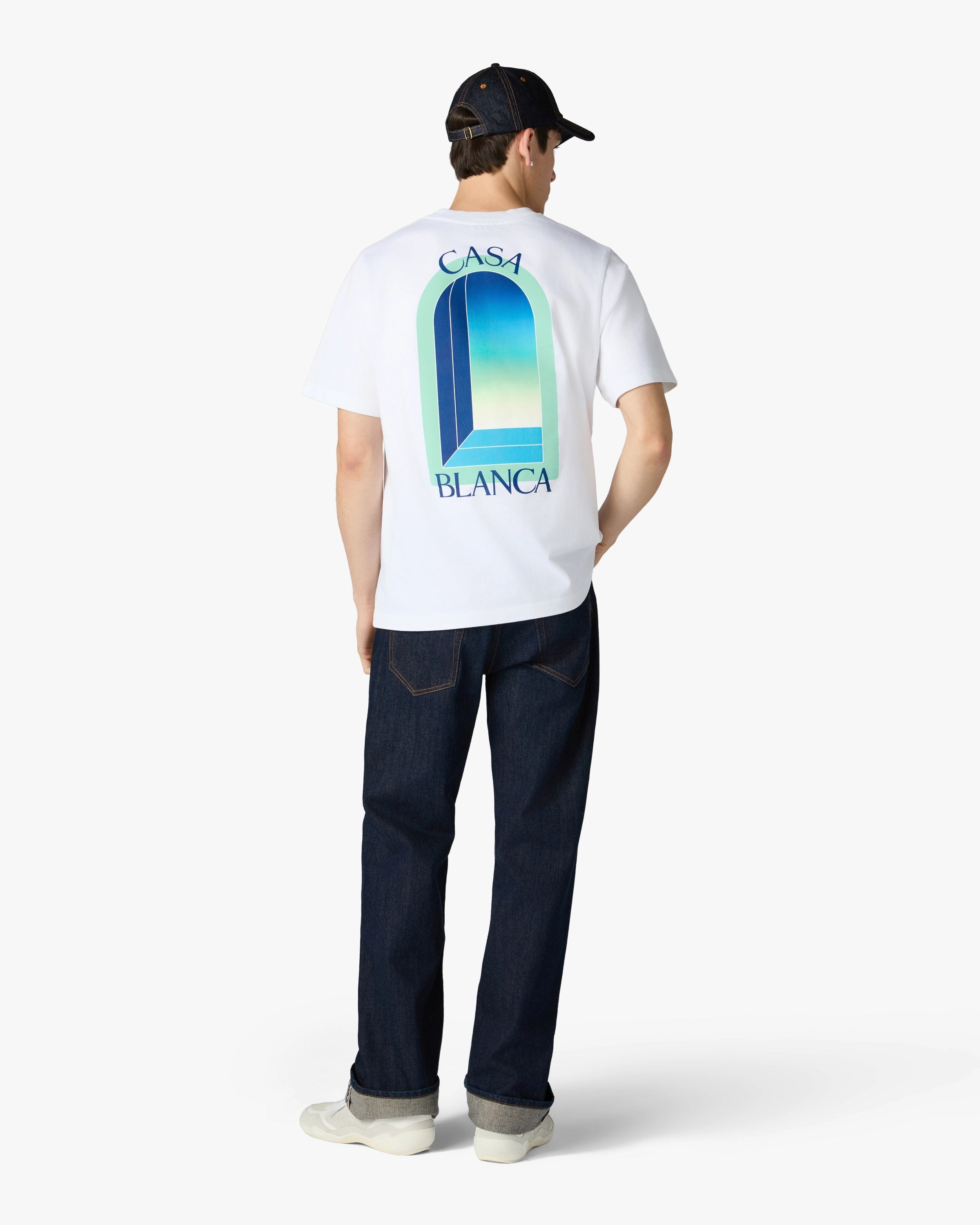 Casablanca L'Arche T-Shirt Bianco Menta Cotone