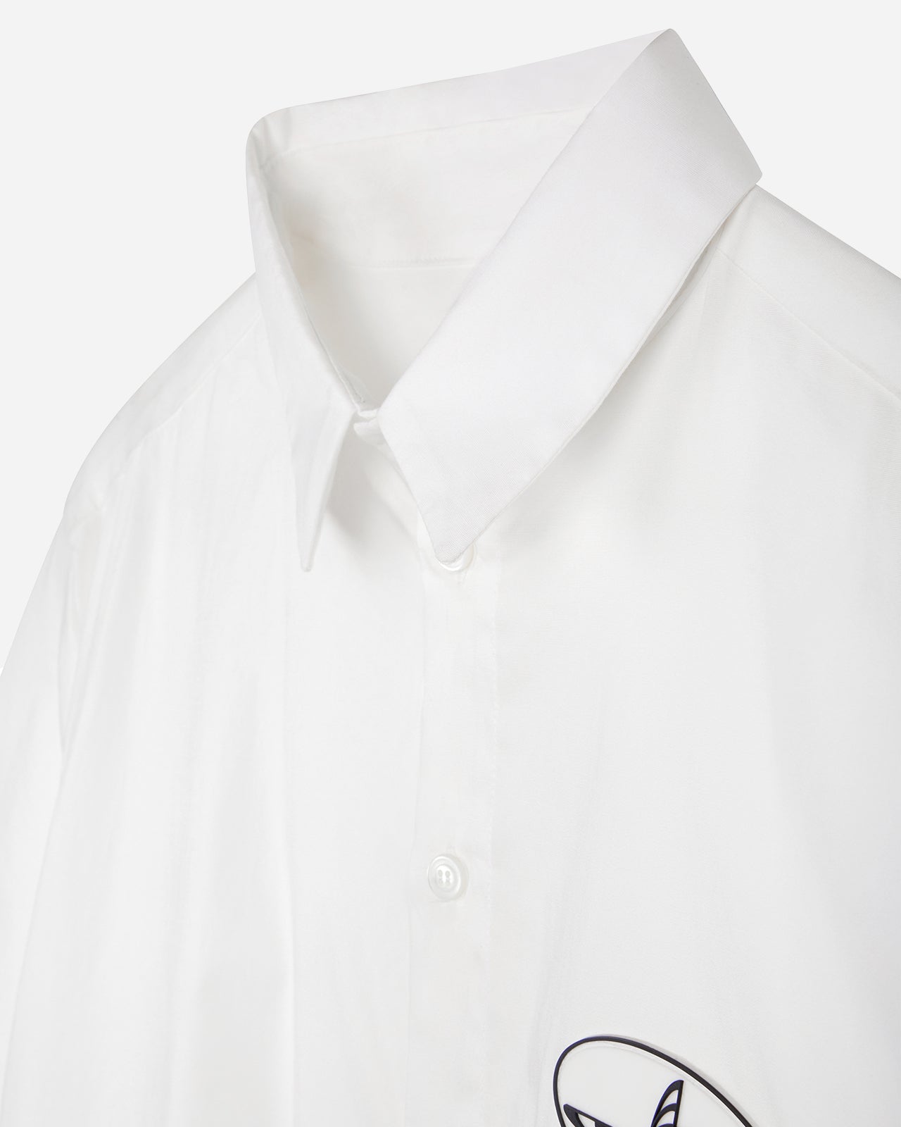 Noskra Logo camicia bianca cotone bottoni madreperla