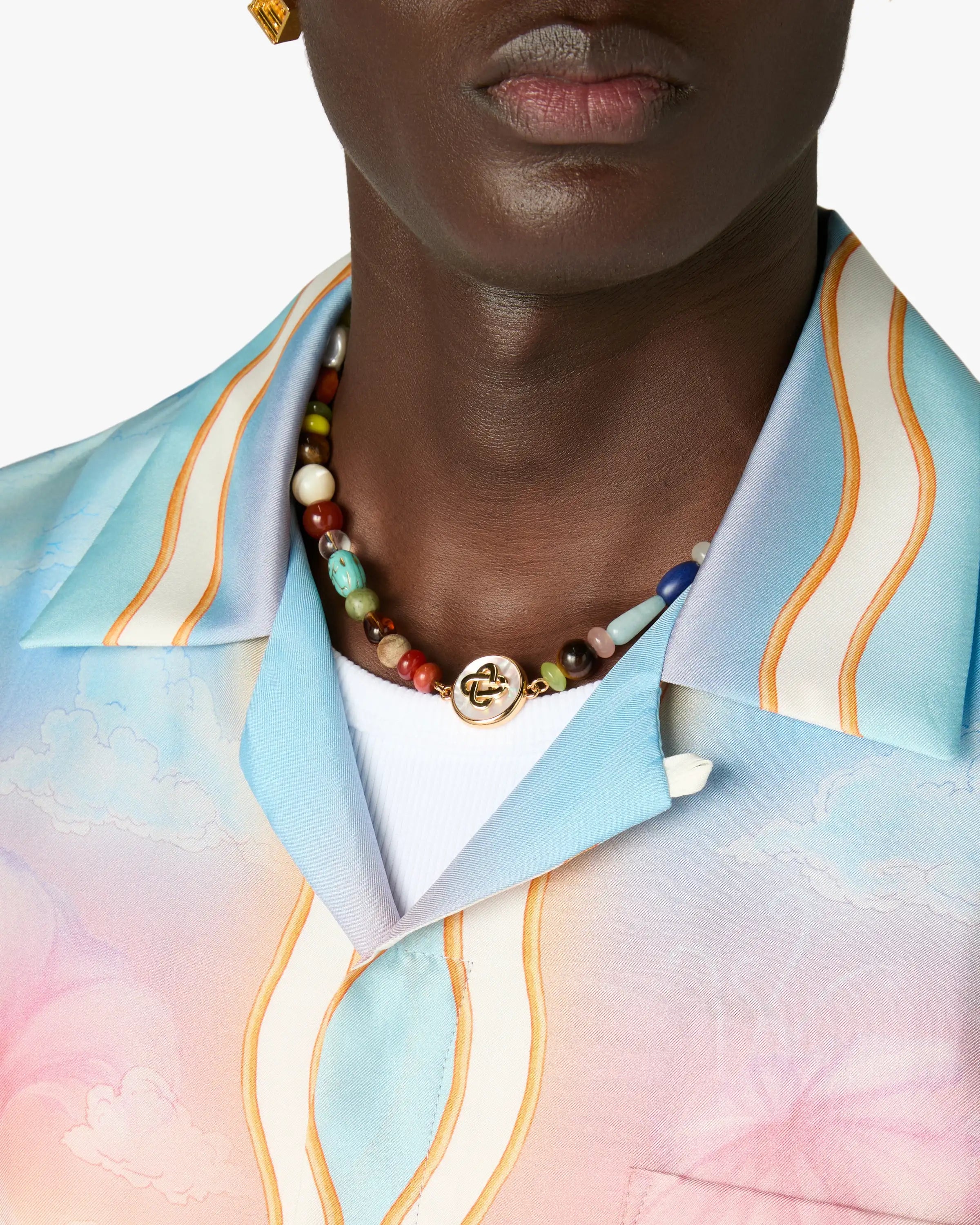 Casablanca Organic Stone collana perle pietre multicolore