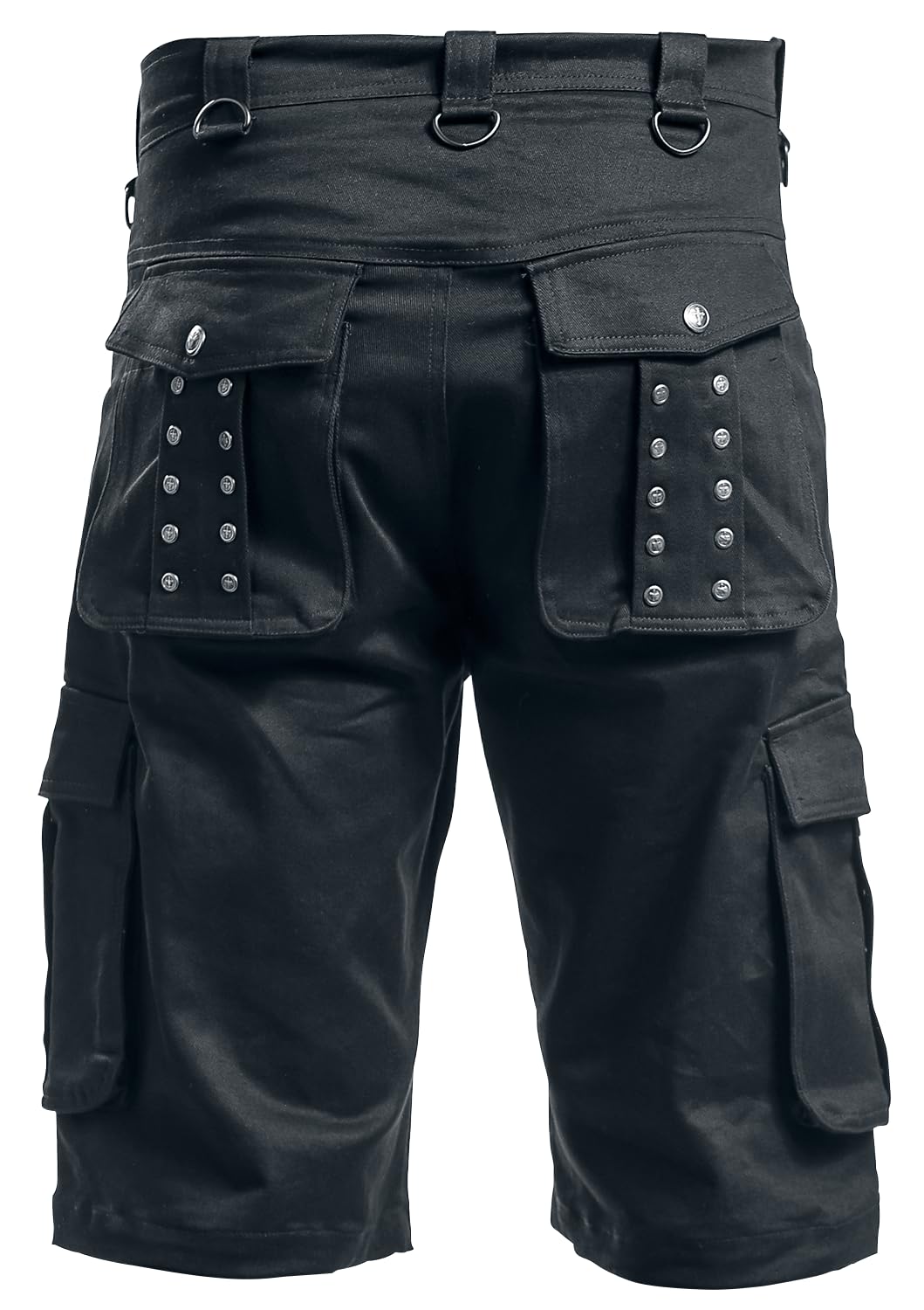 Gothicana by EMP pantaloncini uomo neri con rivetti