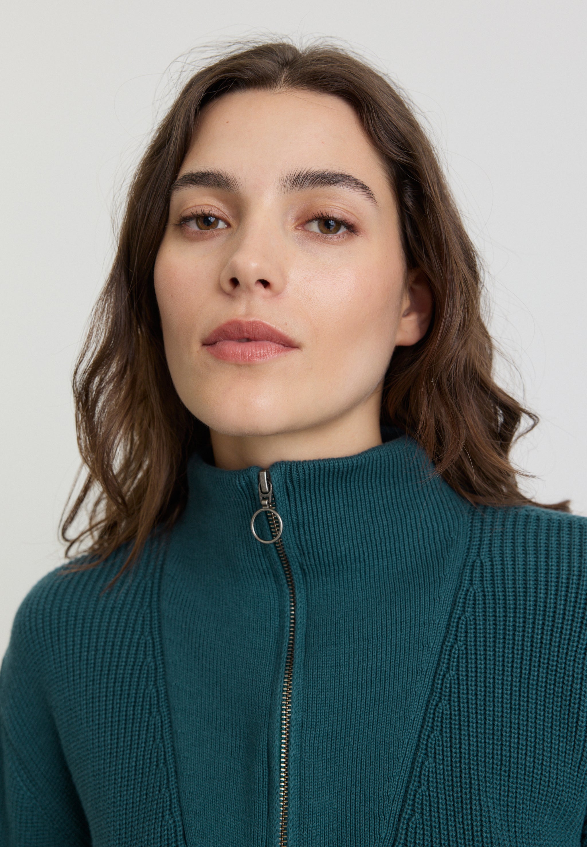 Recolution NIGELLA maglione deep lake blue cotone bio troyer