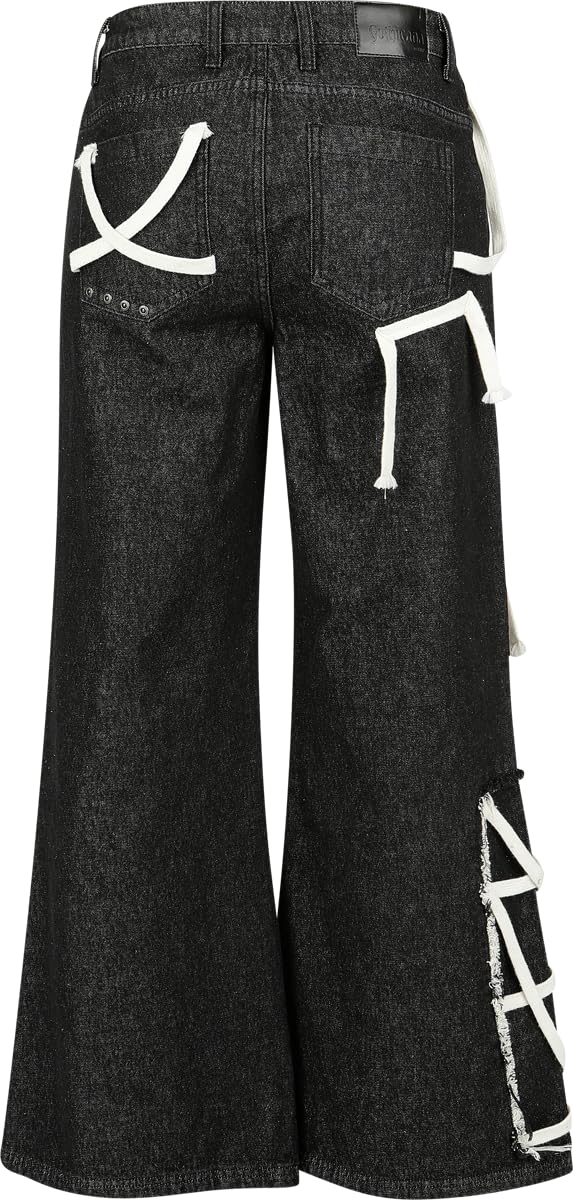 Gothicana by EMP Jeans Donna Neri Flare Coulisse