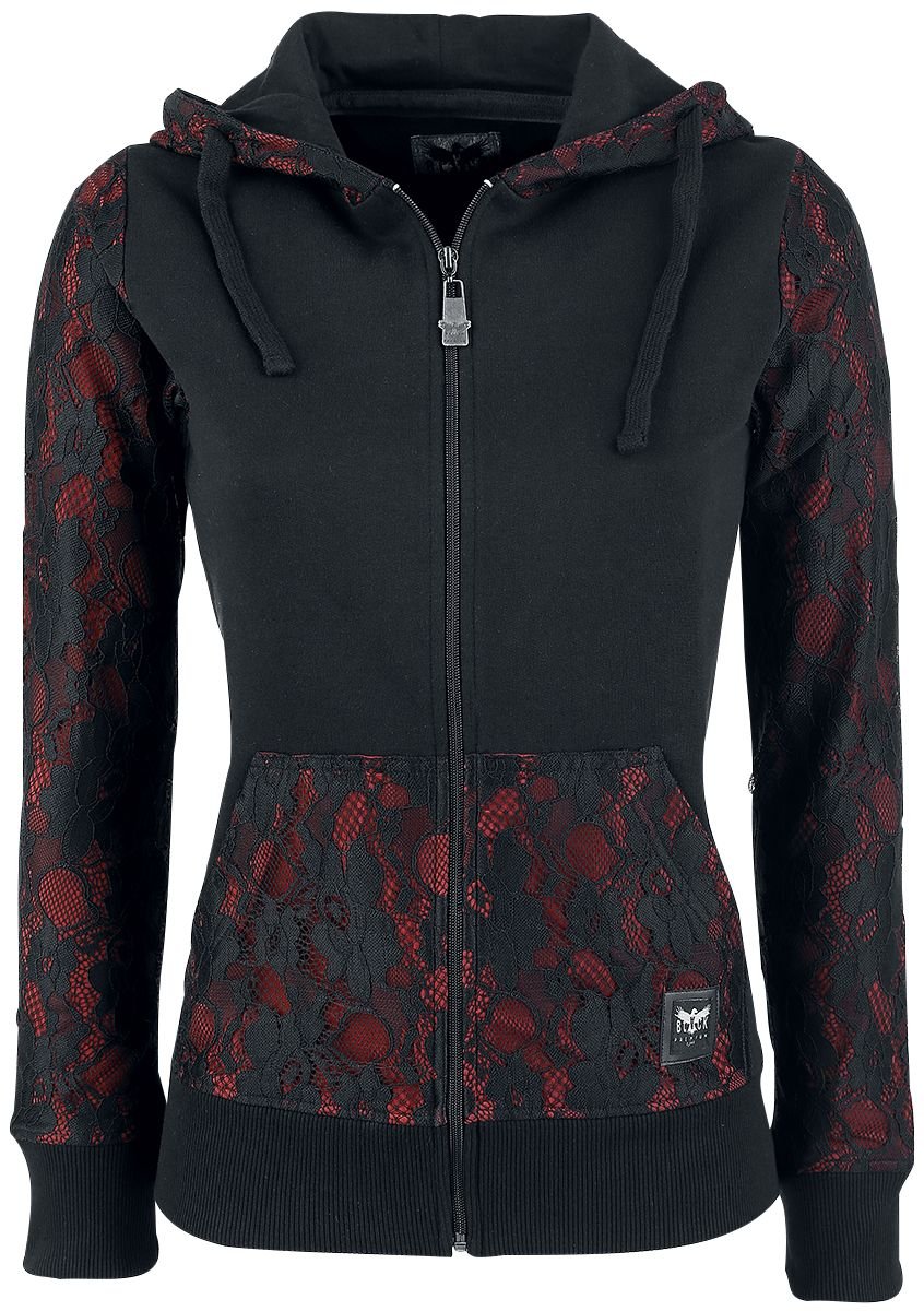 Gothicana by EMP giacca donna nera rossa con pizzo