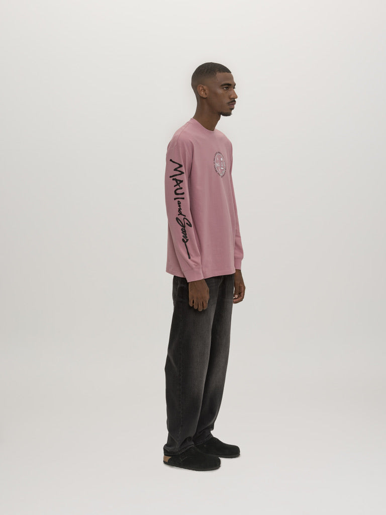 Maui and Sons Chaser maglia manica lunga foxglove cotone