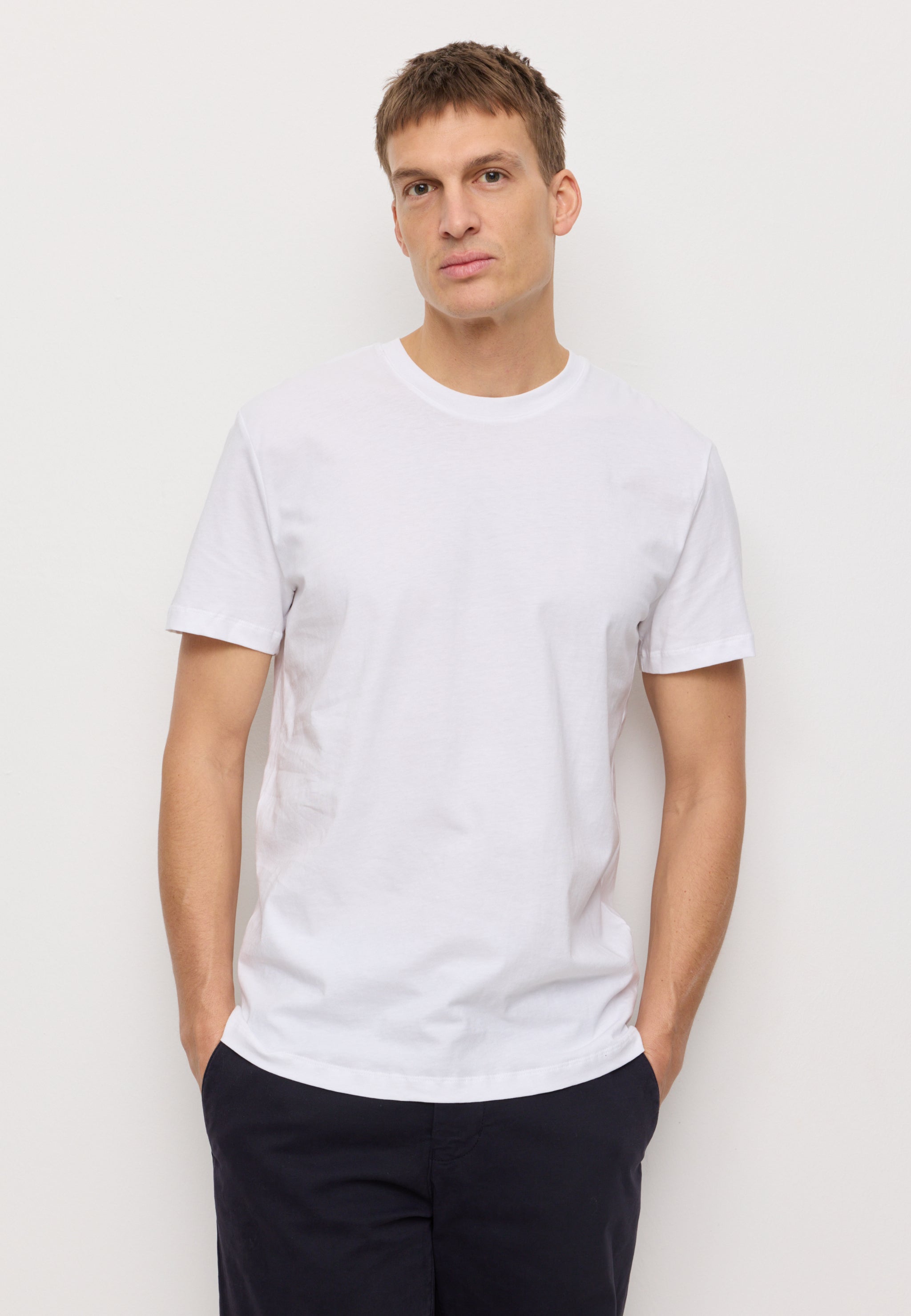 Recolution Agave t-shirt cotone bio bianco girocollo regular