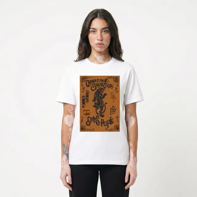 Seetees Brown Panther t-shirt stampa pantera