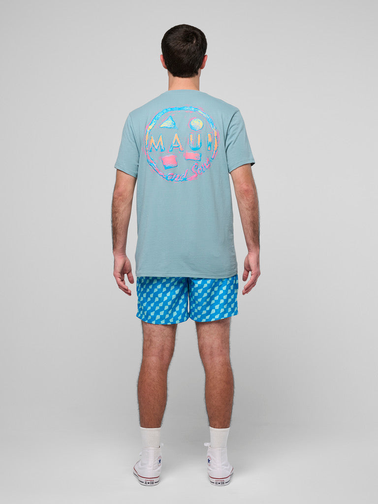 Maui and Sons Costa Tiles shorts mare teal poliestere