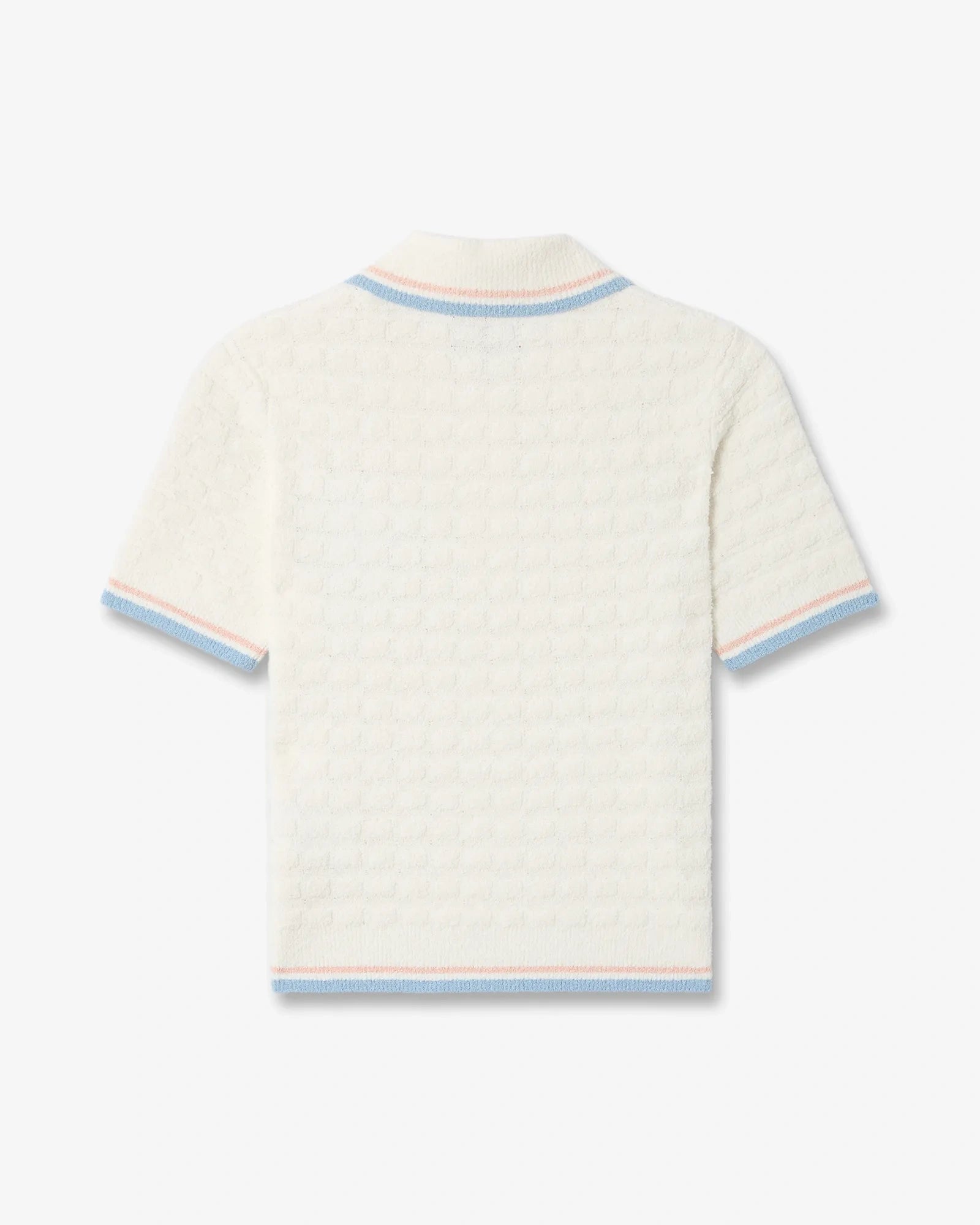 Casablanca Tennis polo donna bianca bouclé manica corta