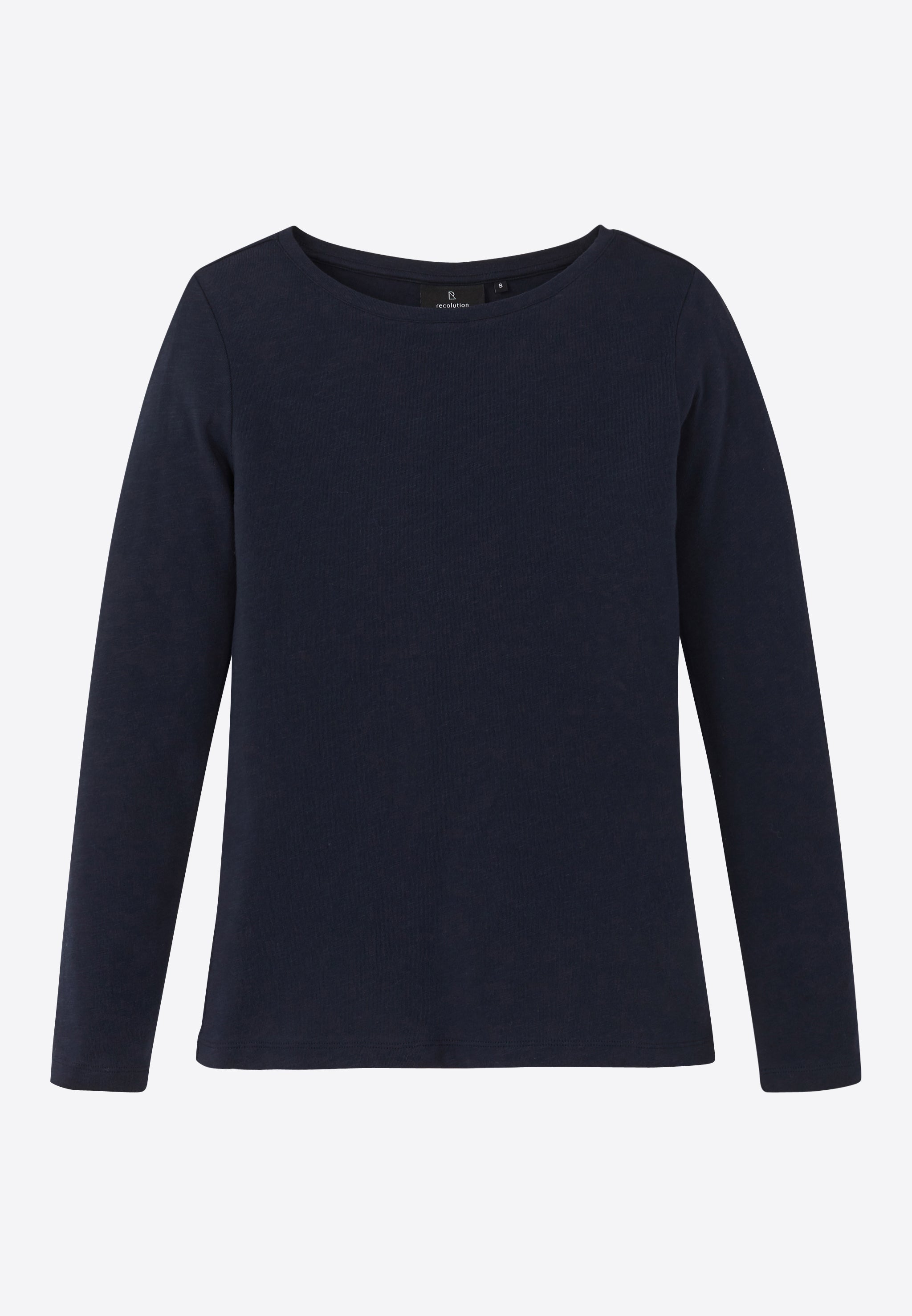 Recolution Iris maglia manica lunga blu navy cotone bio
