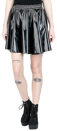 Gothicana by EMP gonna corta donna nera olografica