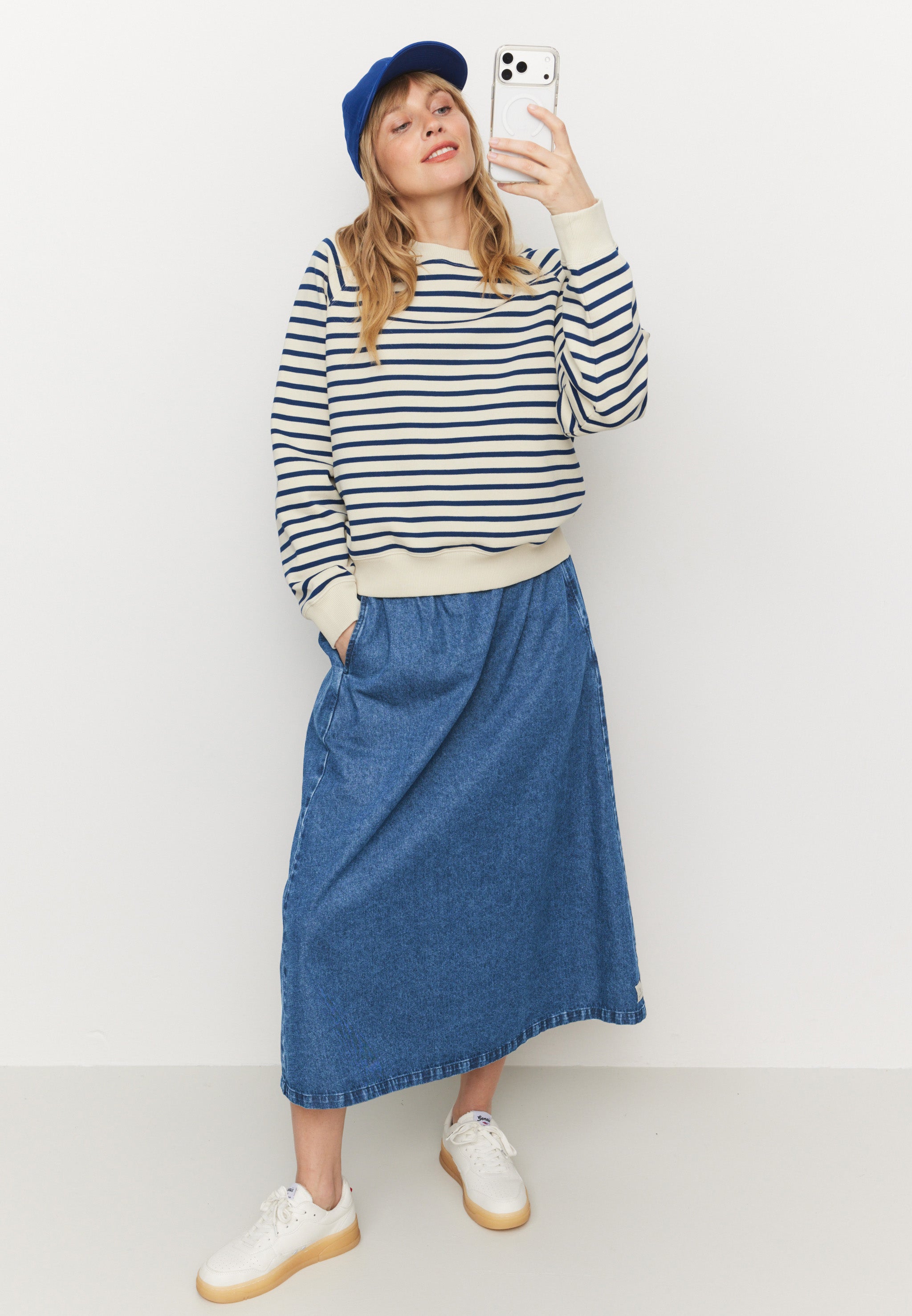 Recolution Allamanda Stripes felpa vintage blue righe