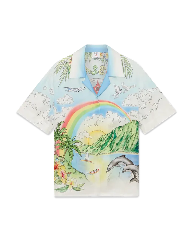 Casablanca Aloha camicia seta multicolore