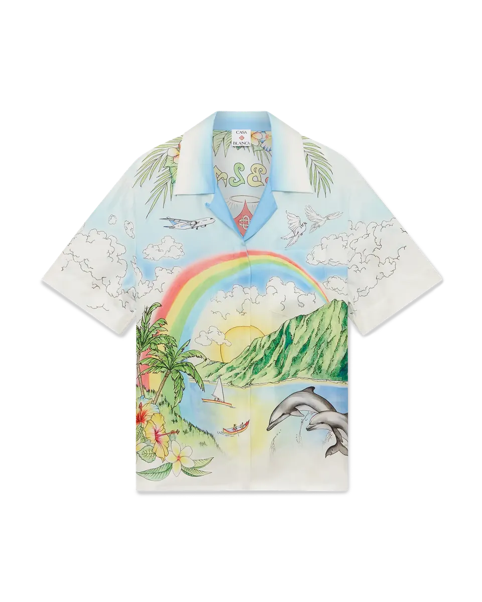 Casablanca Aloha camicia seta multicolore