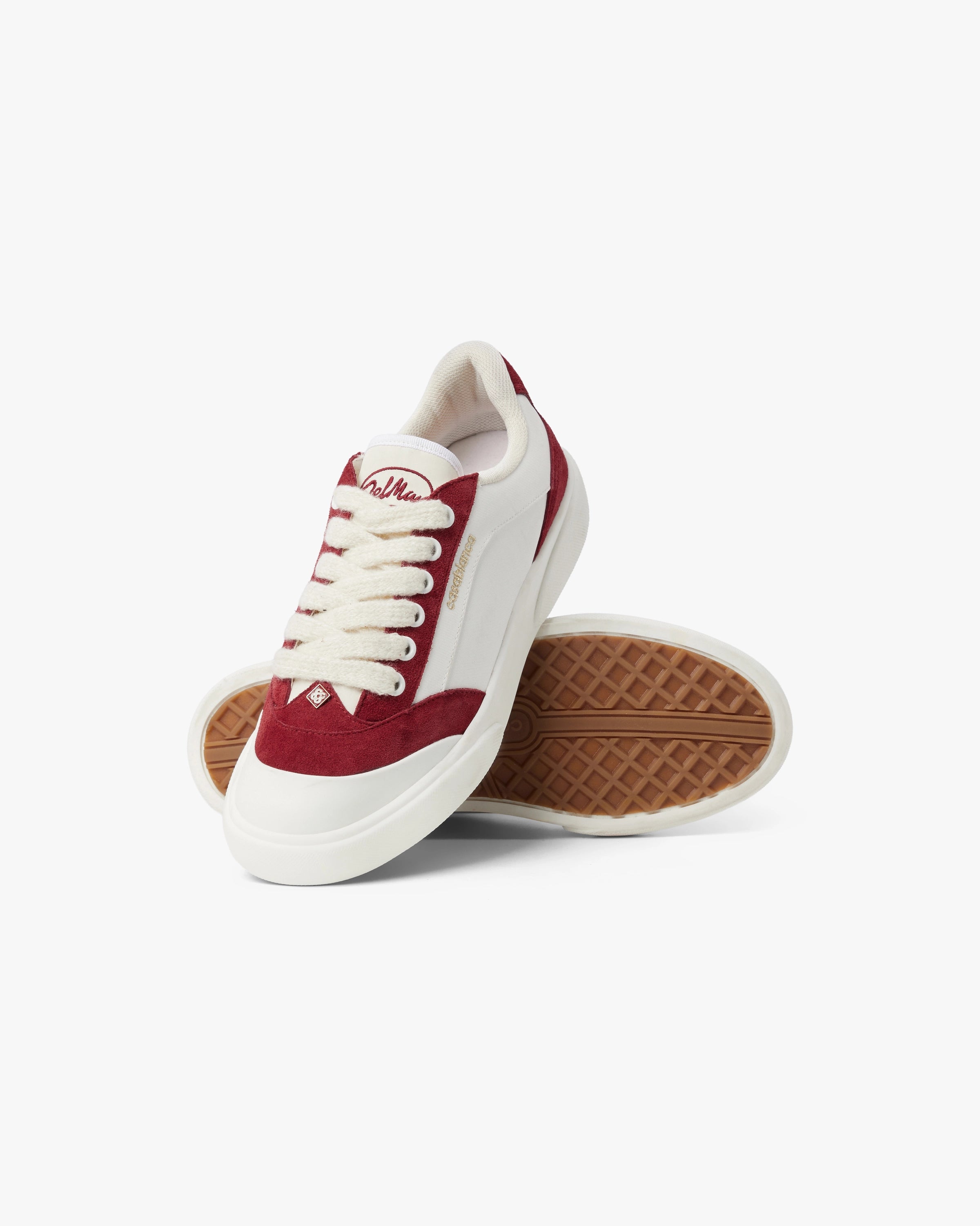 Casablanca Del Mar sneakers uomo bianco bordeaux pelle