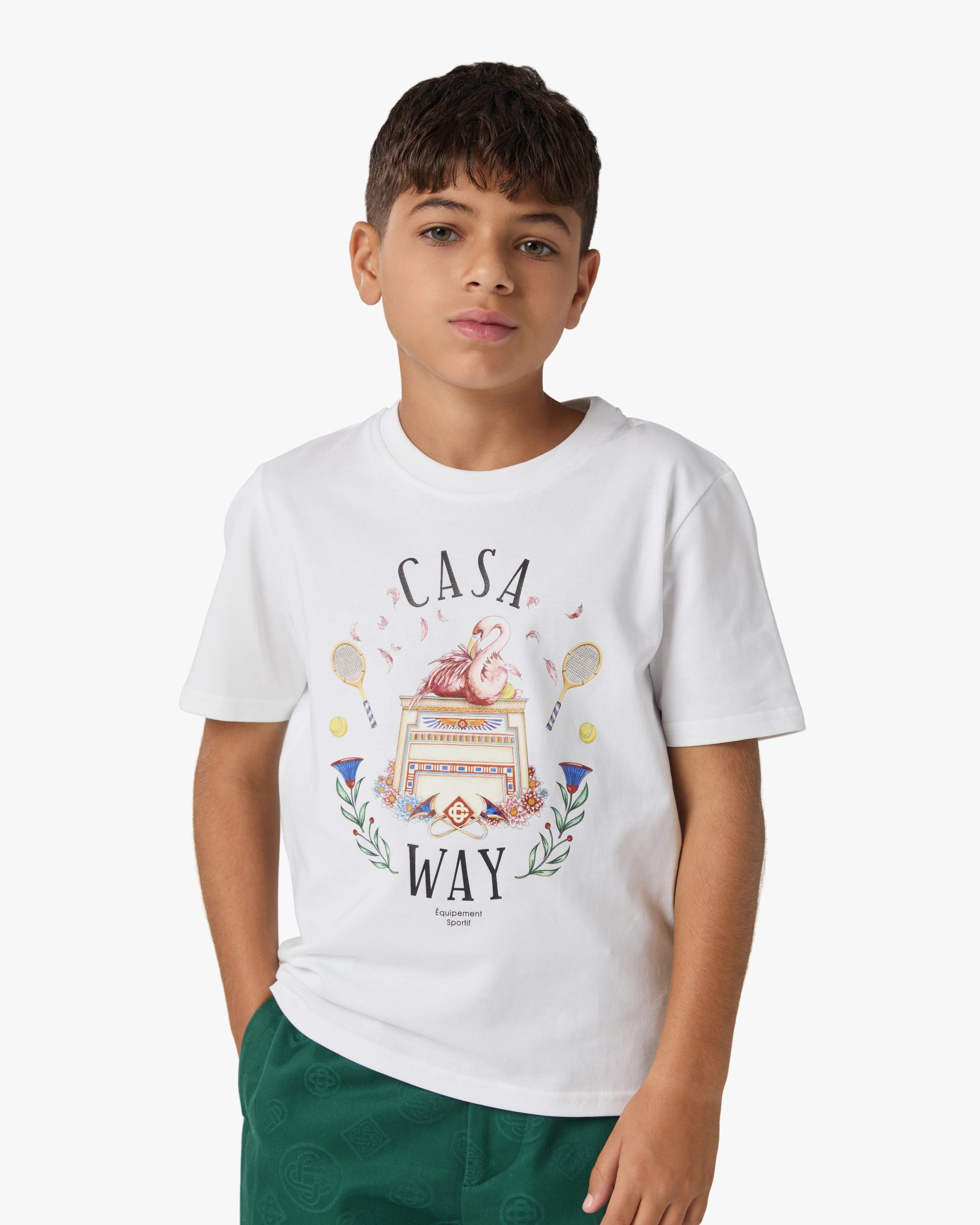 Casablanca Casa Way maglietta bambino bianca cotone bio