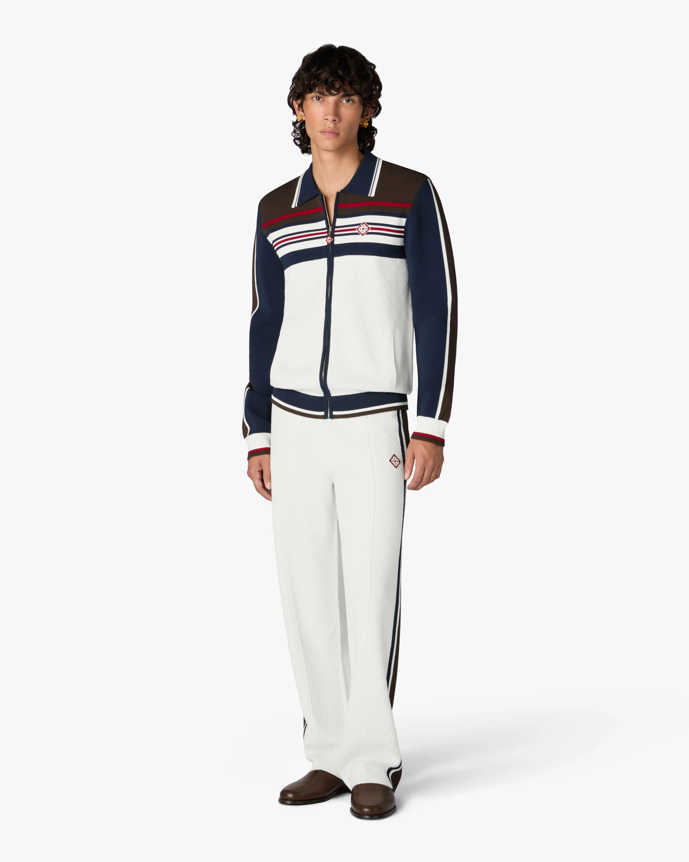 Casablanca Café Culture Stripe Giacca Bianco Viscosa