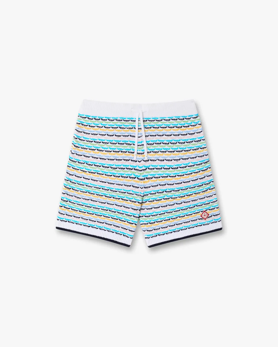 Casablanca Tuck Stitch shorts crochet multicolore