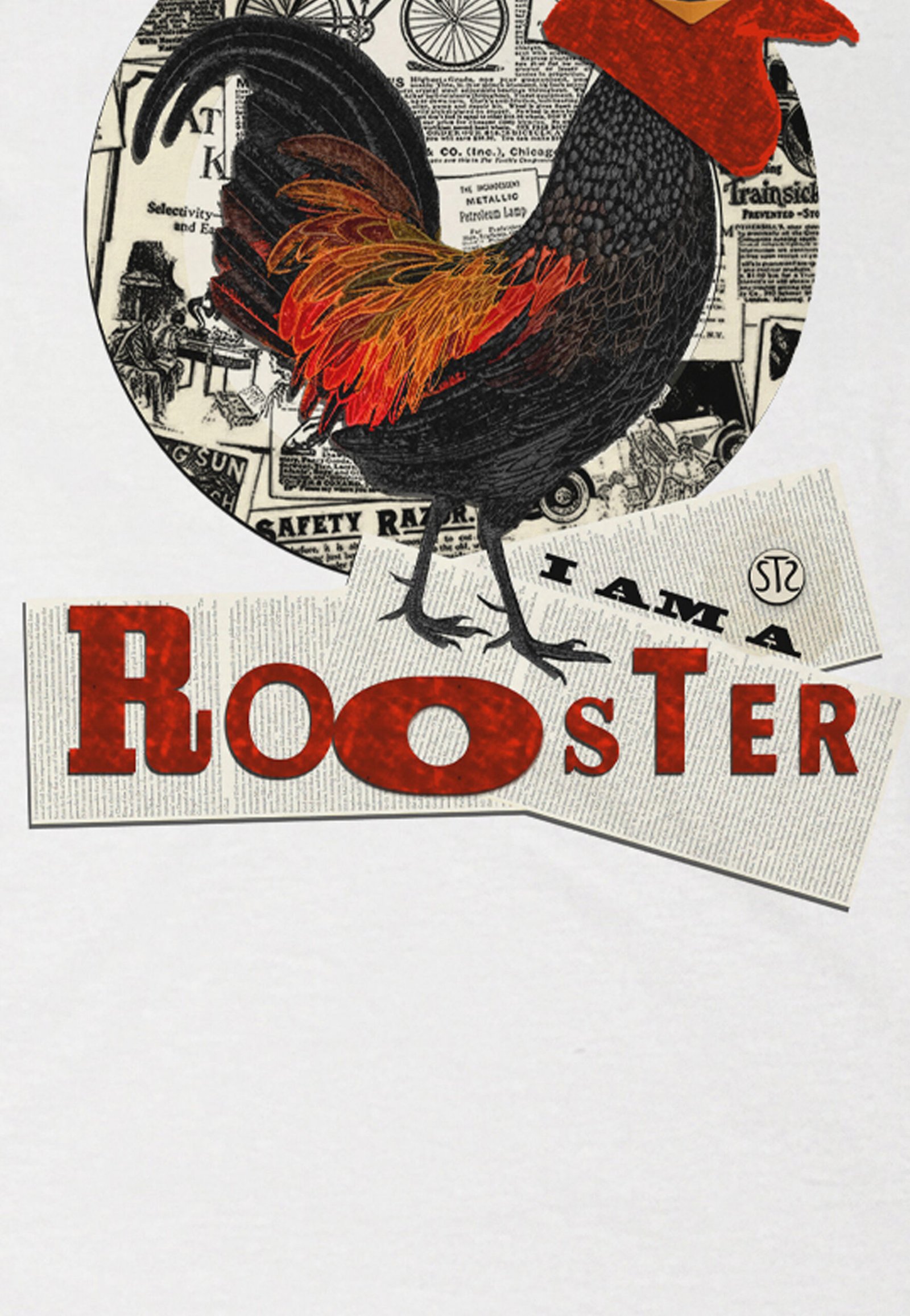 Seetees Dadaunpo' I Am A Rooster t-shirt stampa gallo