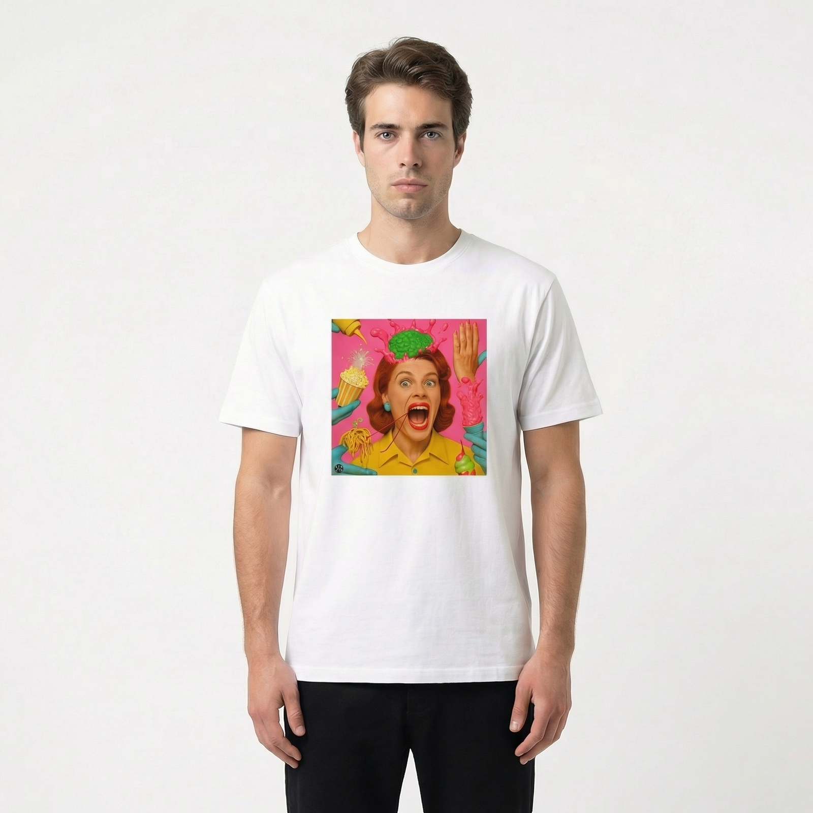 Seetees Psycho Gone Crazy t-shirt stampa frontale